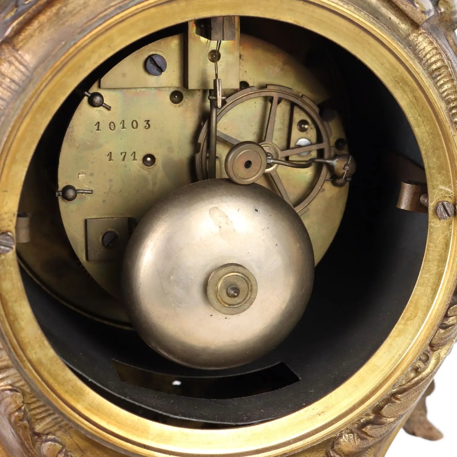 Antique Triptych Clock Gilded Bronze France Late XIX Century - France, Late XIX Century | Antiques | Fancy Goods