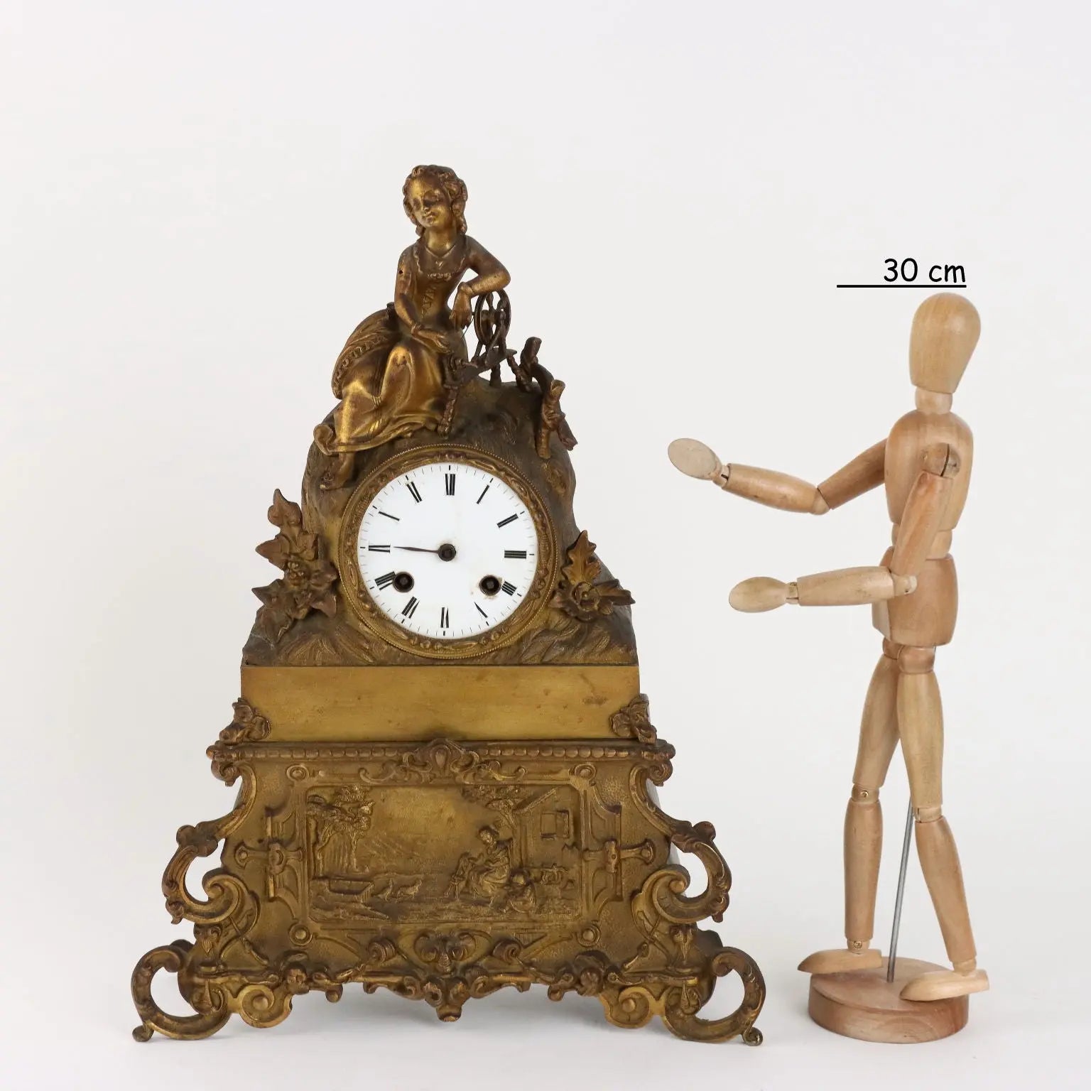 Antique Mantel Clock Gilded Bronze France Mid XIX Century - France, Mid XIX Century | Antiques | Fancy Goods
