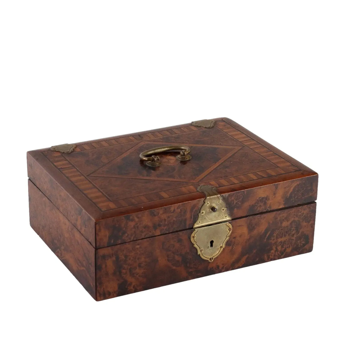 Antique Box Burl Veneered Wood Italy XIX Century - Italy, Late XIX Century | Antiques | Fancy Goods
