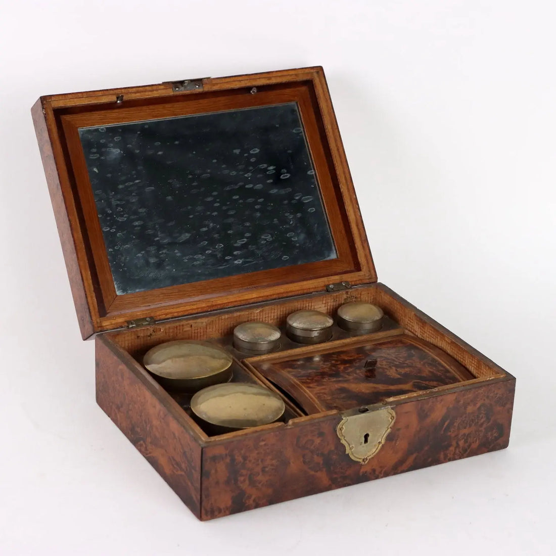 Antique Box Burl Veneered Wood Italy XIX Century - Italy, Late XIX Century | Antiques | Fancy Goods