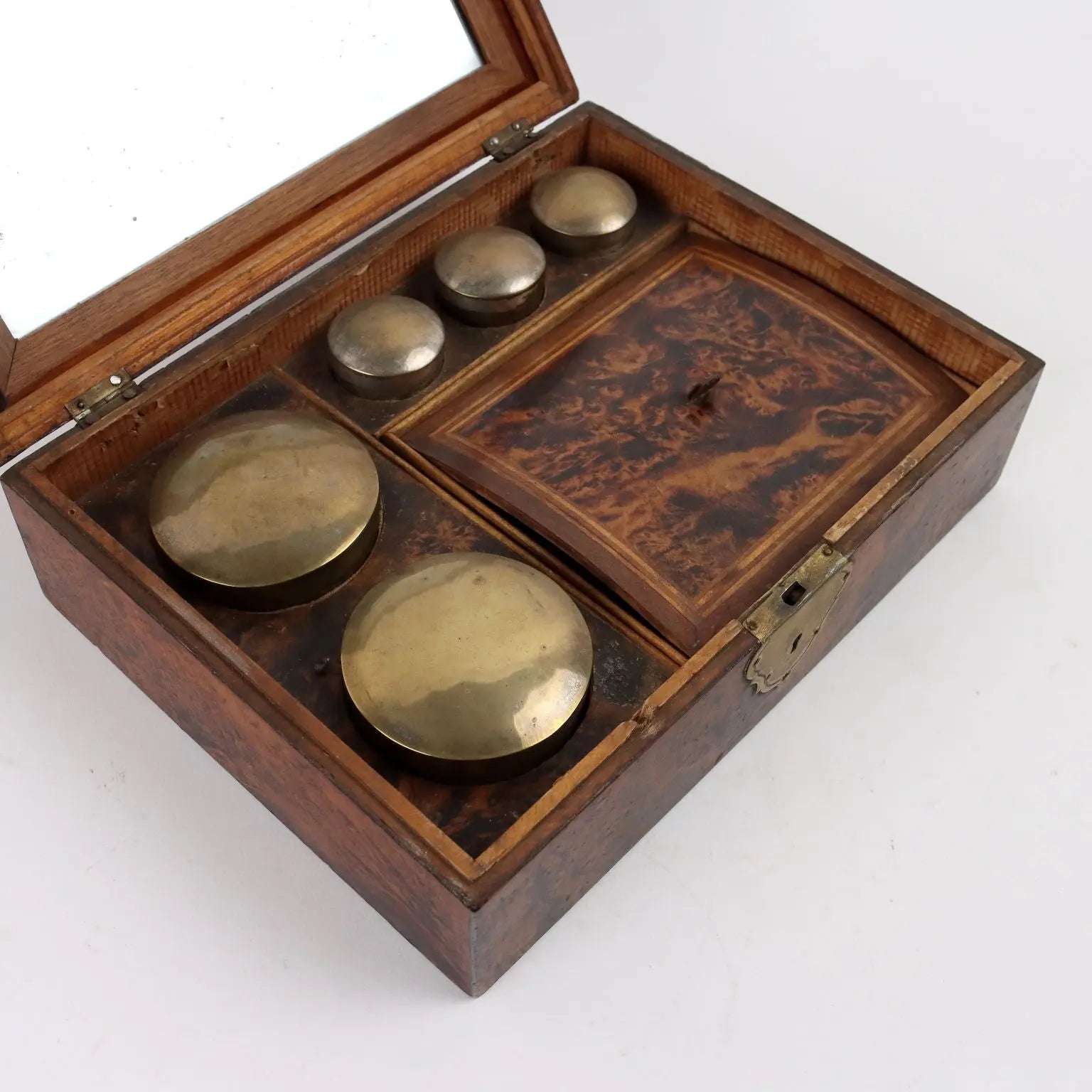 Antique Box Burl Veneered Wood Italy XIX Century - Italy, Late XIX Century | Antiques | Fancy Goods
