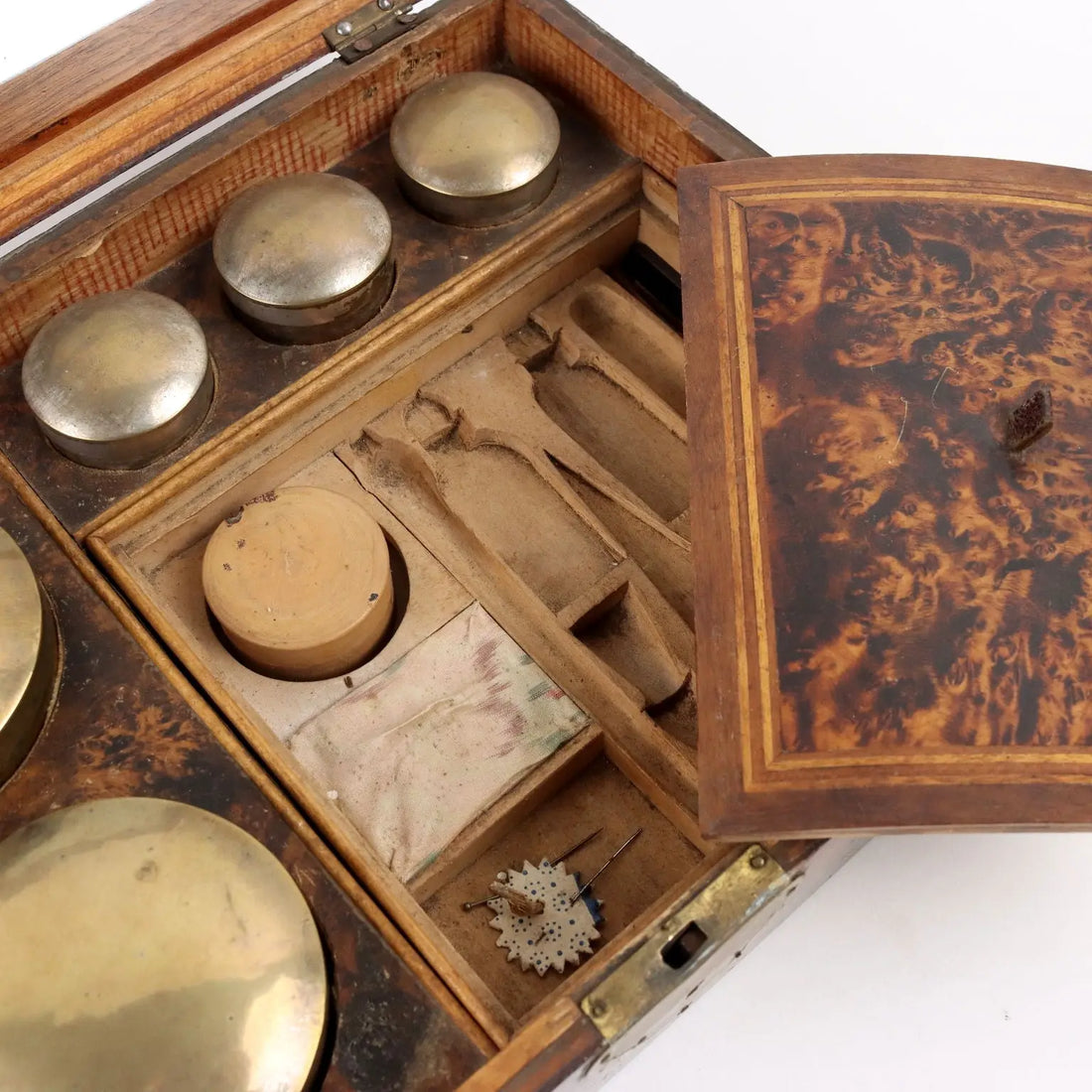 Antique Box Burl Veneered Wood Italy XIX Century - Italy, Late XIX Century | Antiques | Fancy Goods