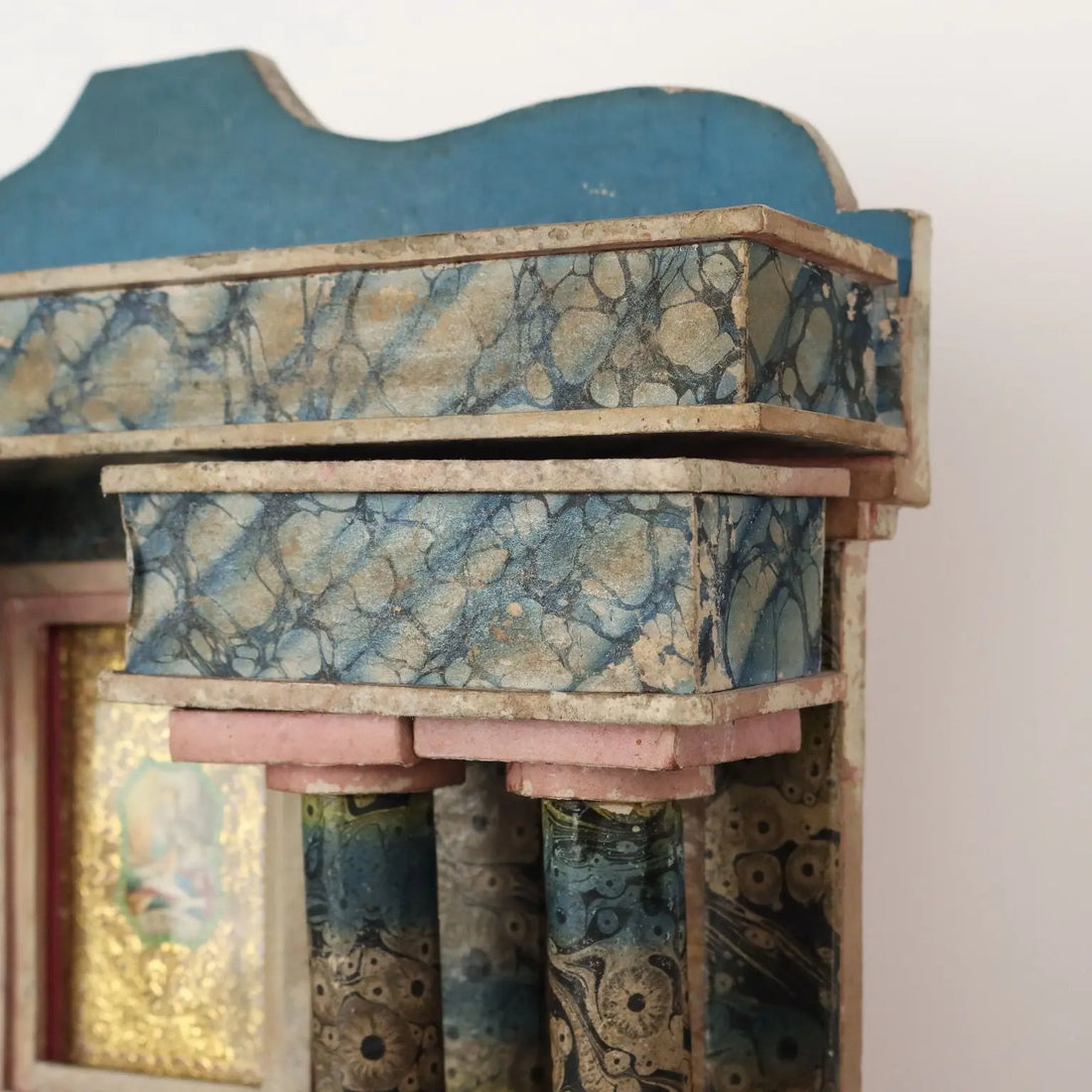 Antique Wooden Altar Paper Italy XIX Century - Italy, Late XIX Century | Antiques | Fancy Goods