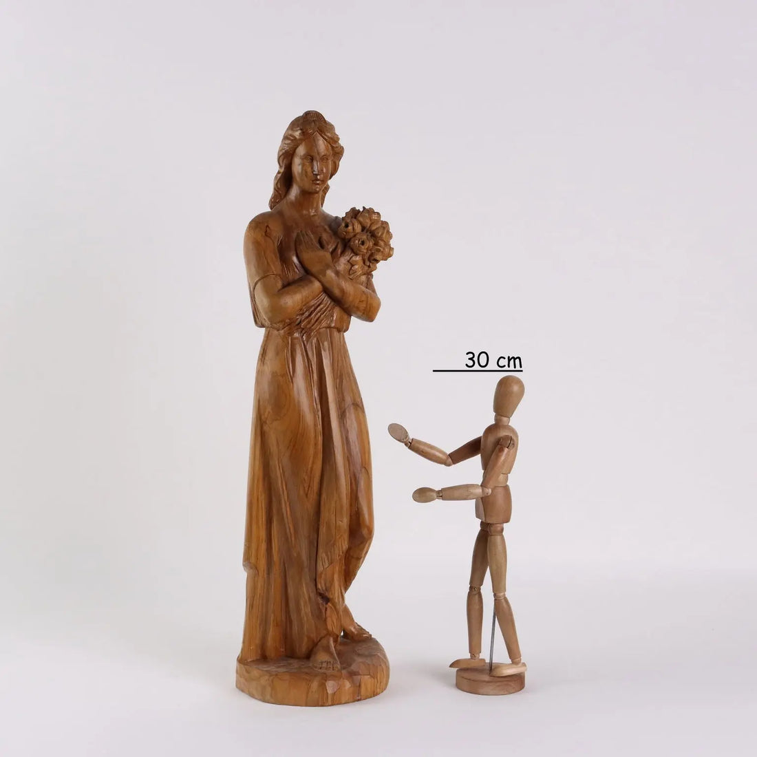 Antique Sculpture Olive Wood Italy XX Century - Italy, XX Century | Antiques | Fancy Goods