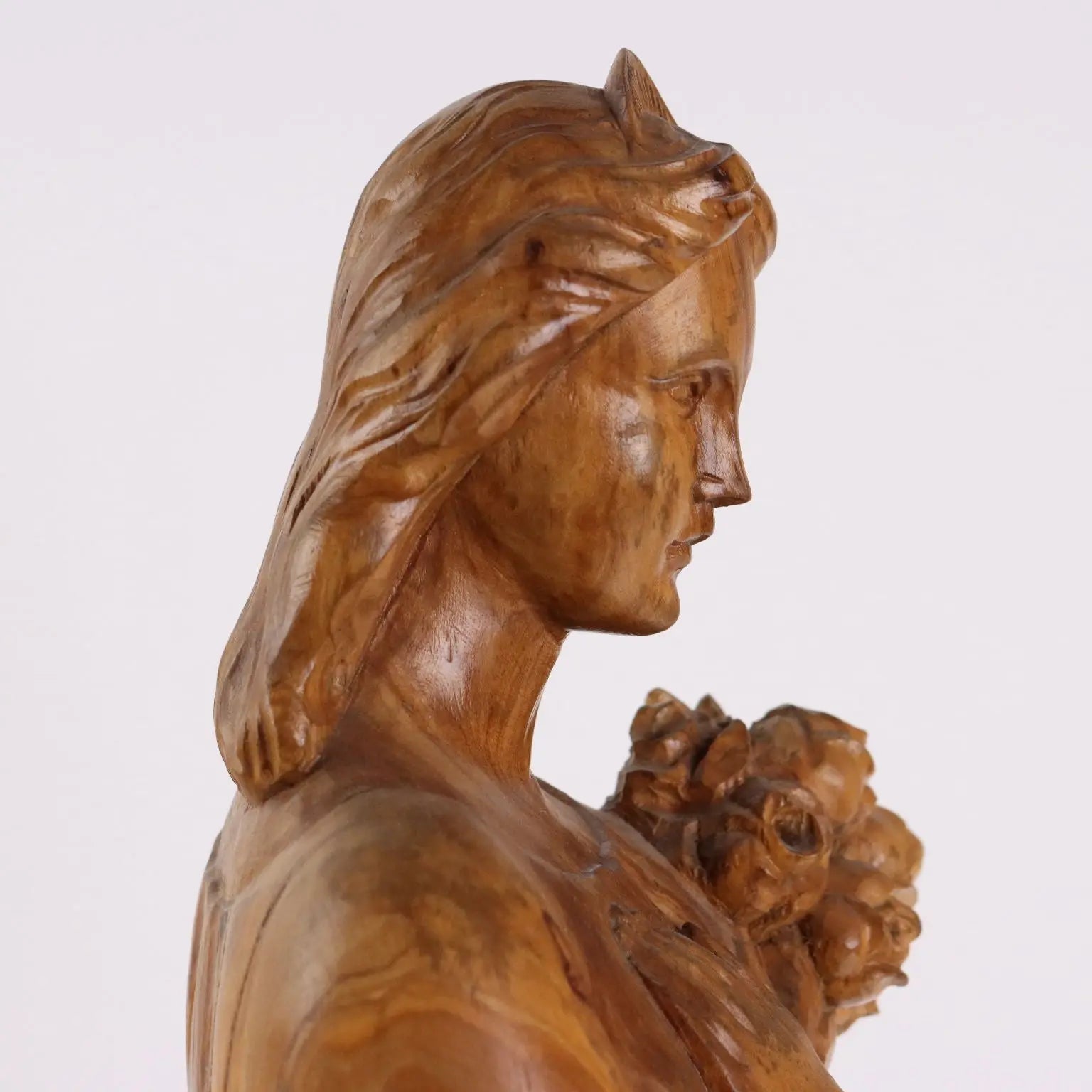 Antique Sculpture Olive Wood Italy XX Century - Italy, XX Century | Antiques | Fancy Goods