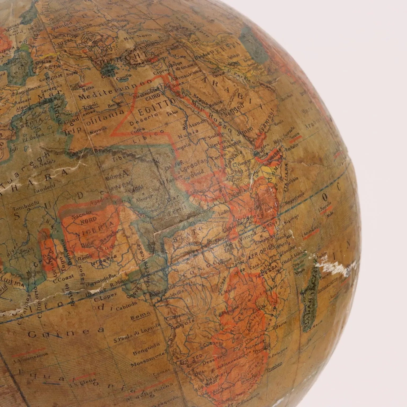 Terracqueous Globe G. Gussoni E. Pini Milan Italy XX Century - Italy, Early XX Century | Antiques | Fancy Goods