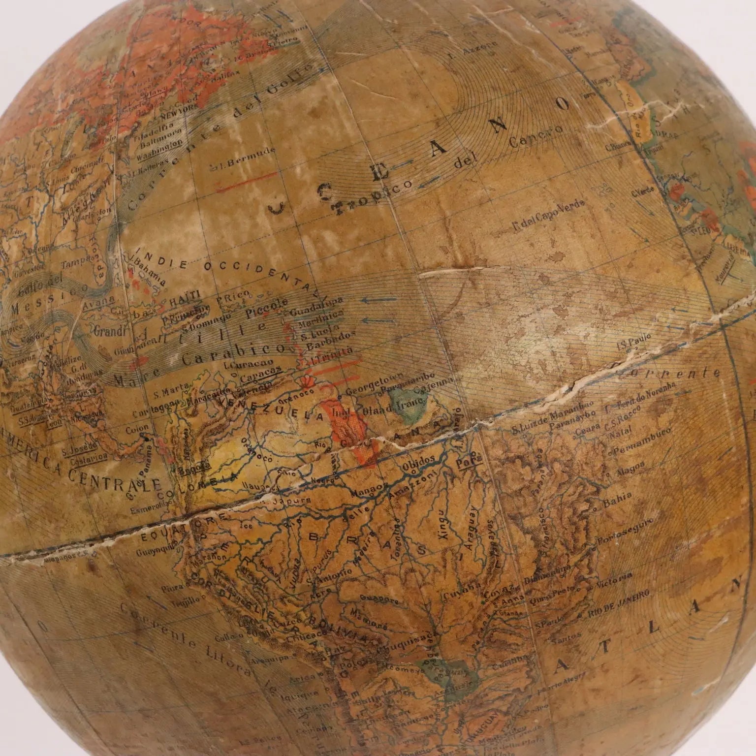 Terracqueous Globe G. Gussoni E. Pini Milan Italy XX Century - Italy, Early XX Century | Antiques | Fancy Goods