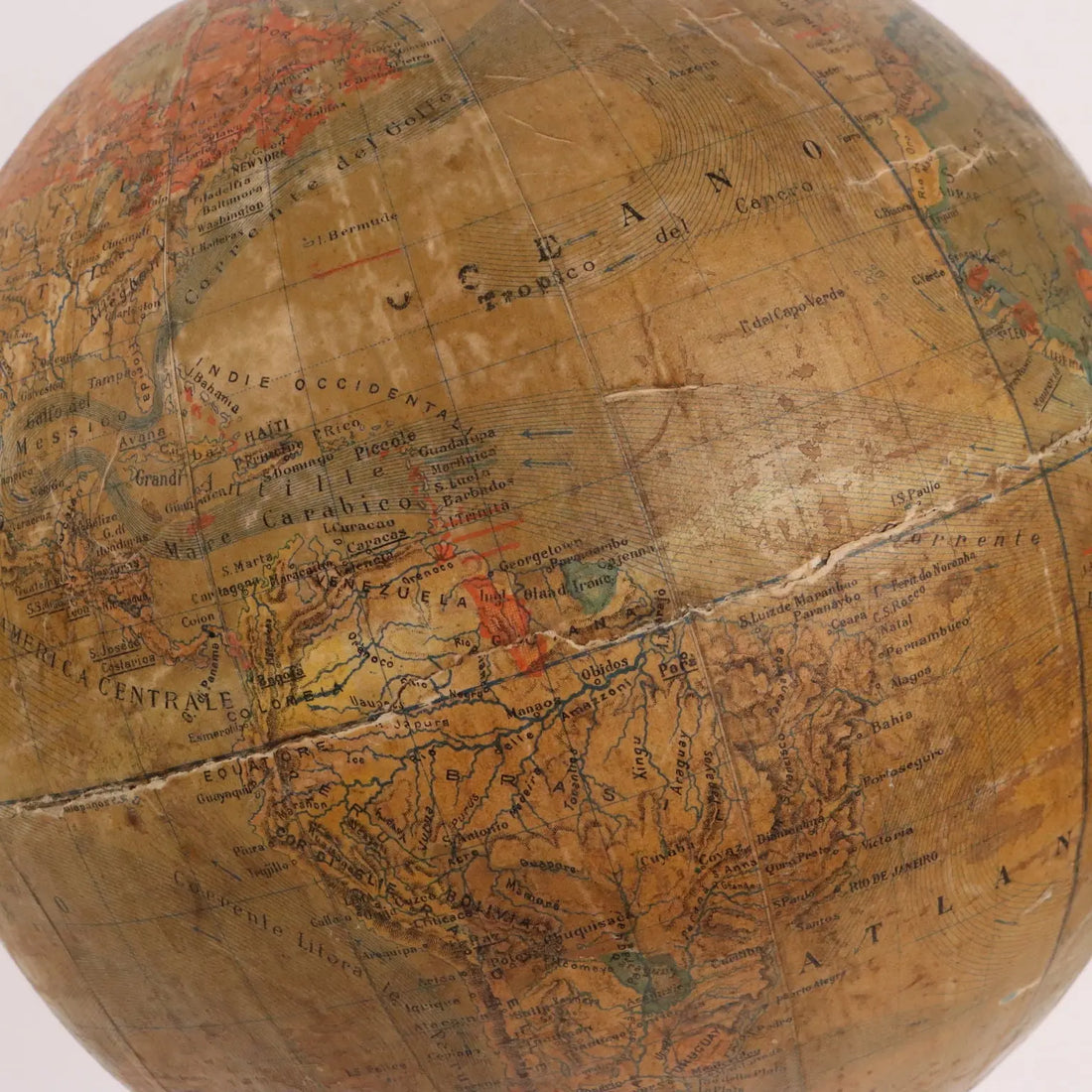 Terracqueous Globe G. Gussoni E. Pini Milan Italy XX Century - Italy, Early XX Century | Antiques | Fancy Goods