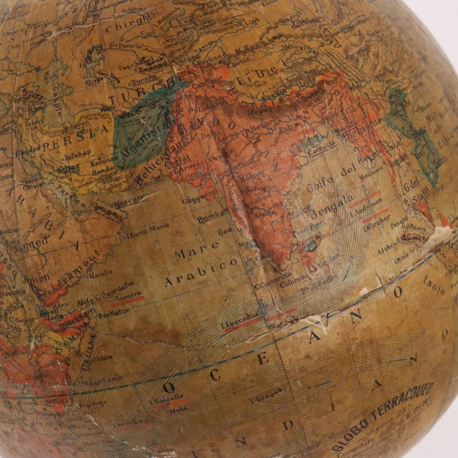 Terracqueous Globe G. Gussoni E. Pini Milan Italy XX Century - Italy, Early XX Century | Antiques | Fancy Goods