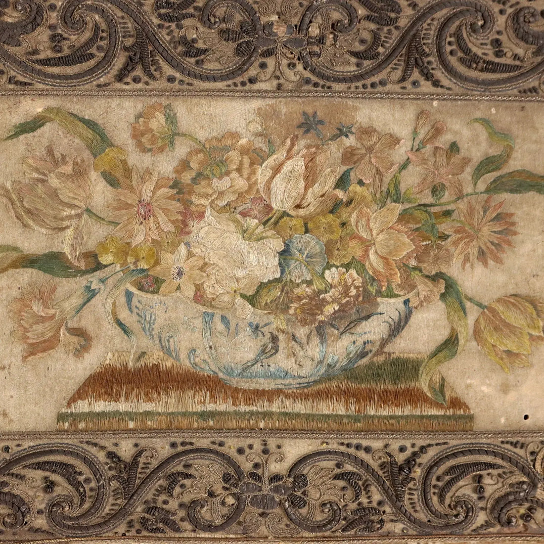 Antique Casket Wood Fabric Beads Europe XIX Century - Europe, Late XIX Century | Antiques | Fancy Goods