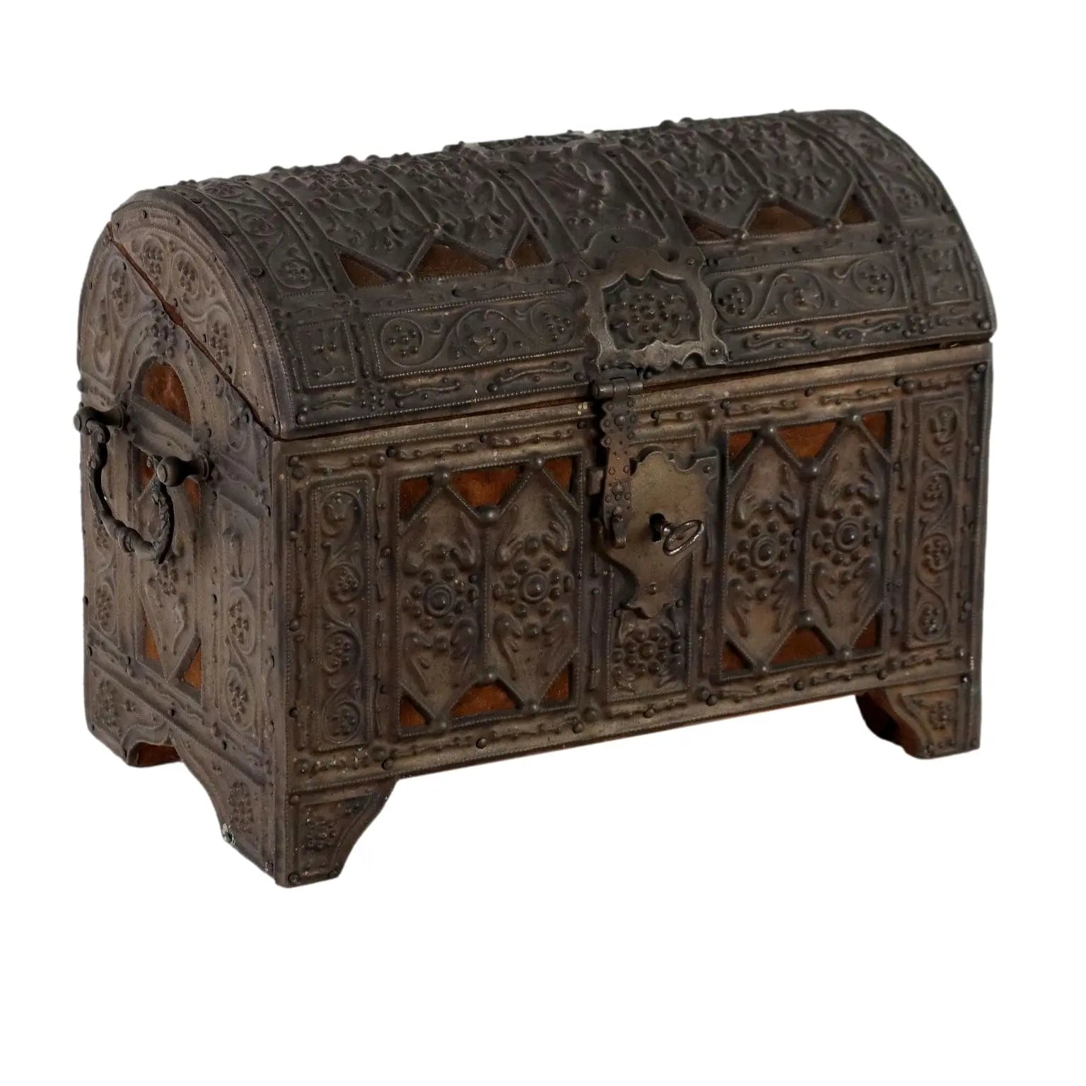 Antique Casket Wood Sheeth Metal Velvet Italy XIX Century - Europe, Late XIX Century | Antiques | Fancy Goods