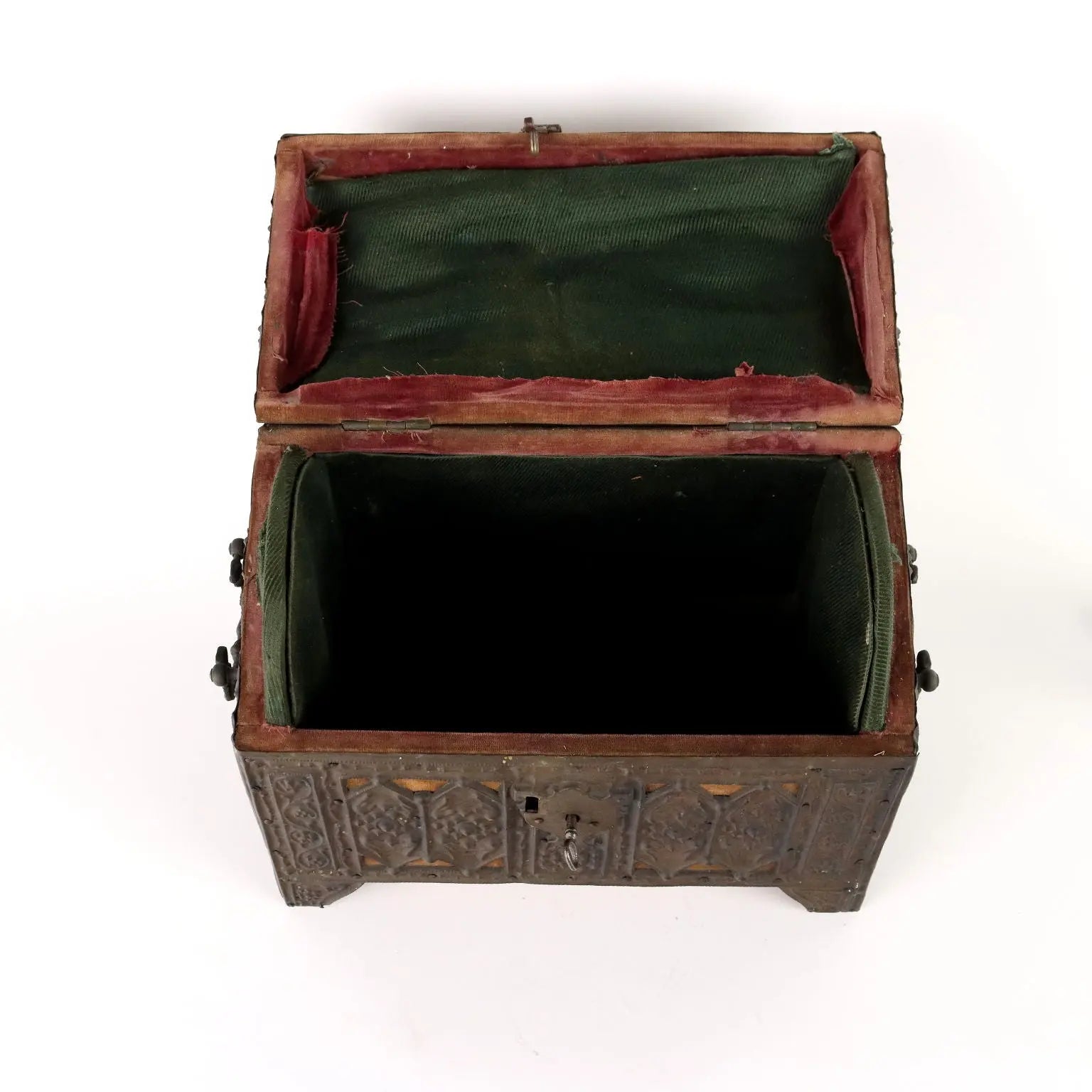 Antique Casket Wood Sheeth Metal Velvet Italy XIX Century - Europe, Late XIX Century | Antiques | Fancy Goods