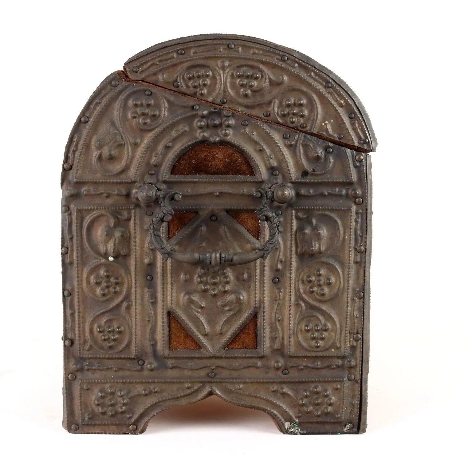 Antique Casket Wood Sheeth Metal Velvet Italy XIX Century - Europe, Late XIX Century | Antiques | Fancy Goods