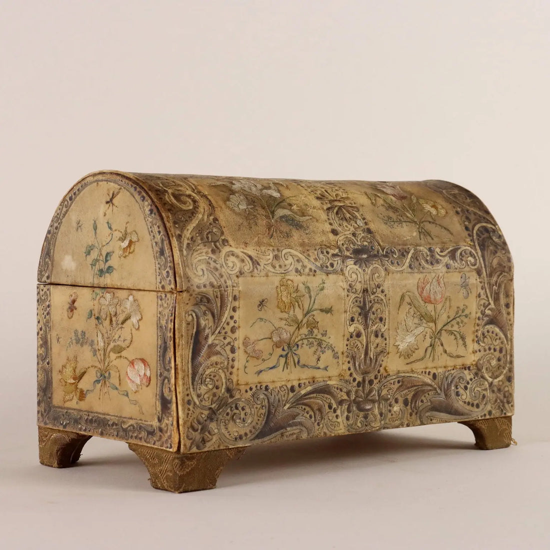 Antique Casket Wood Painted Parchment Italy XIX-XX Century - Italy, XIX-XX Century | Antiques | Fancy Goods