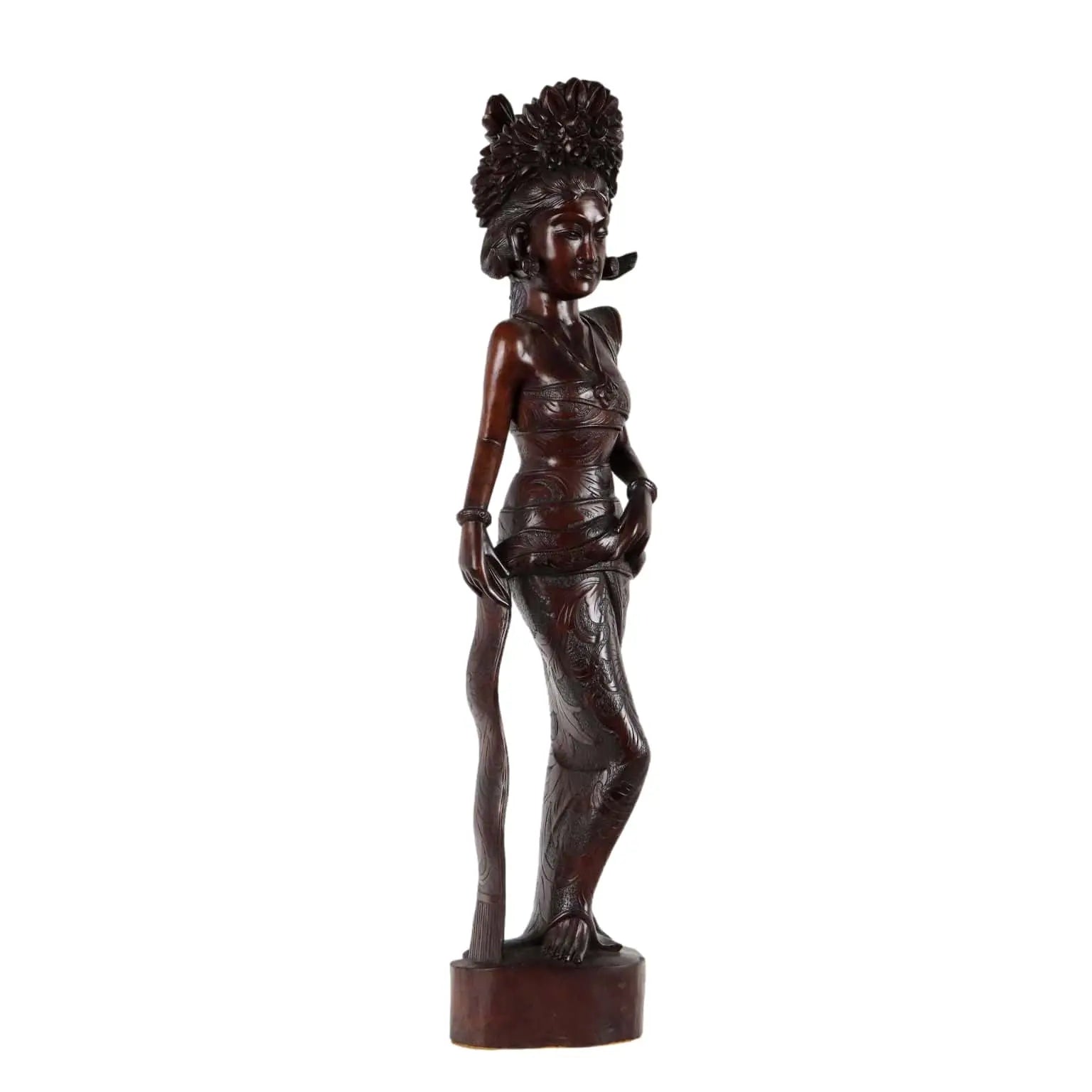 Antique Female Figure Exotic Wood Indonesia XX Century - Bali, XX Century | Antiques | Fancy Goods