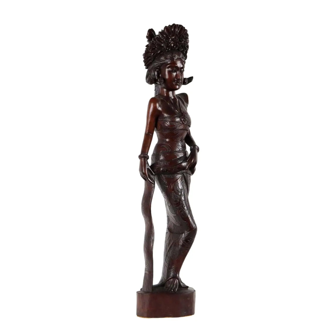 Antique Female Figure Exotic Wood Indonesia XX Century - Bali, XX Century | Antiques | Fancy Goods