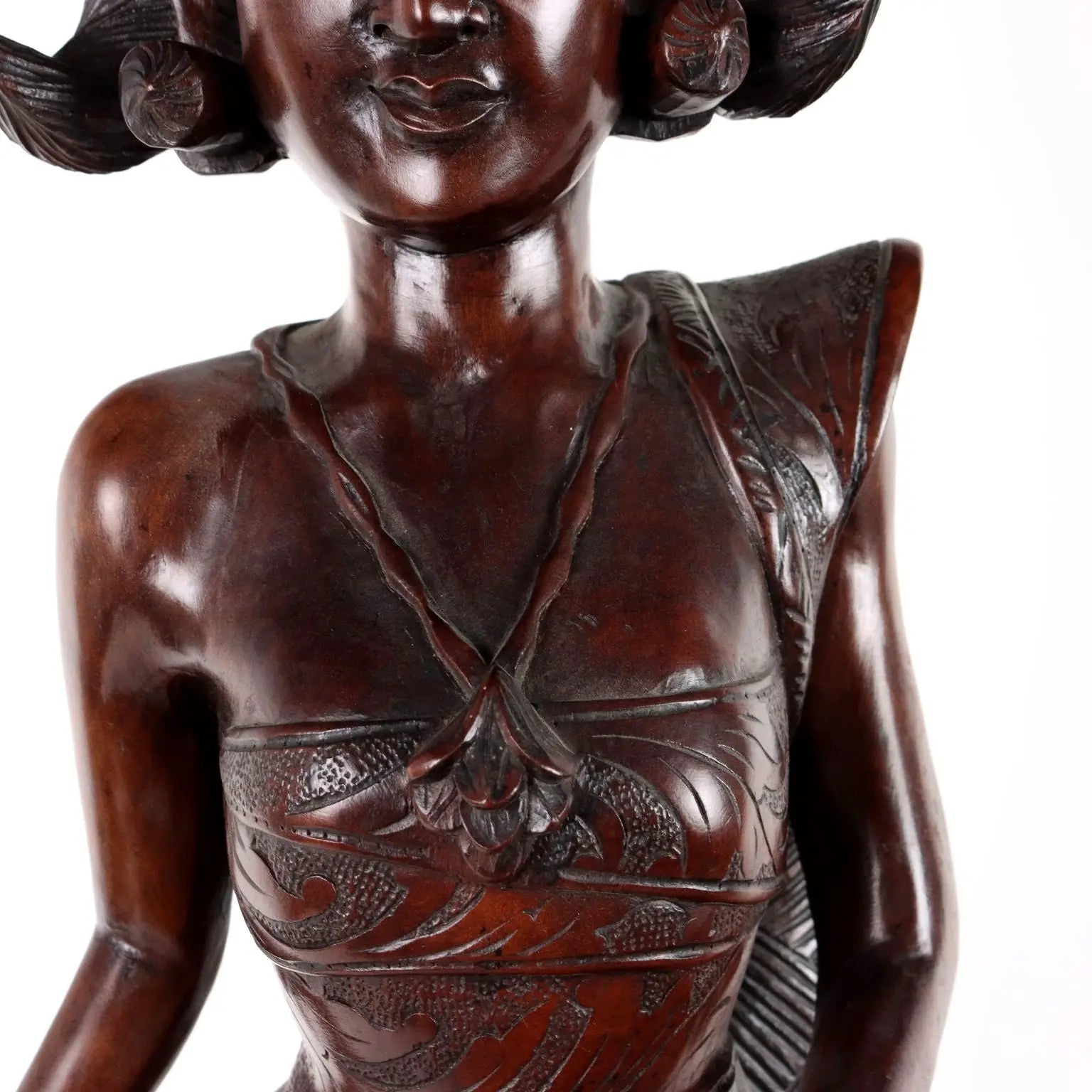 Antique Female Figure Exotic Wood Indonesia XX Century - Bali, XX Century | Antiques | Fancy Goods