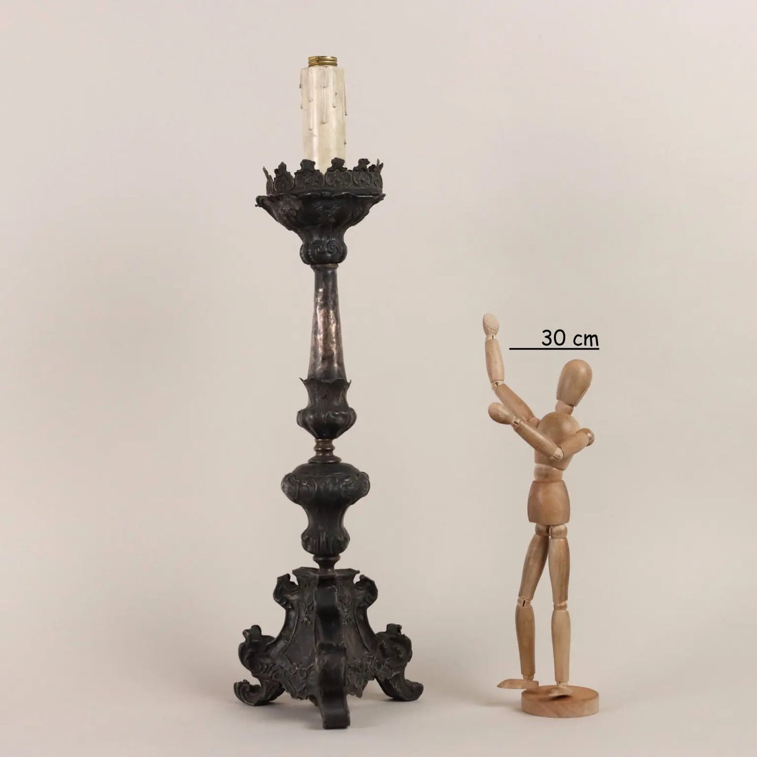 Antique Baroque Candle Holder Sheeth Metal Italy XVIII-XIX Century - Italy, XVIII-XIX Century | Antiques | Fancy Goods