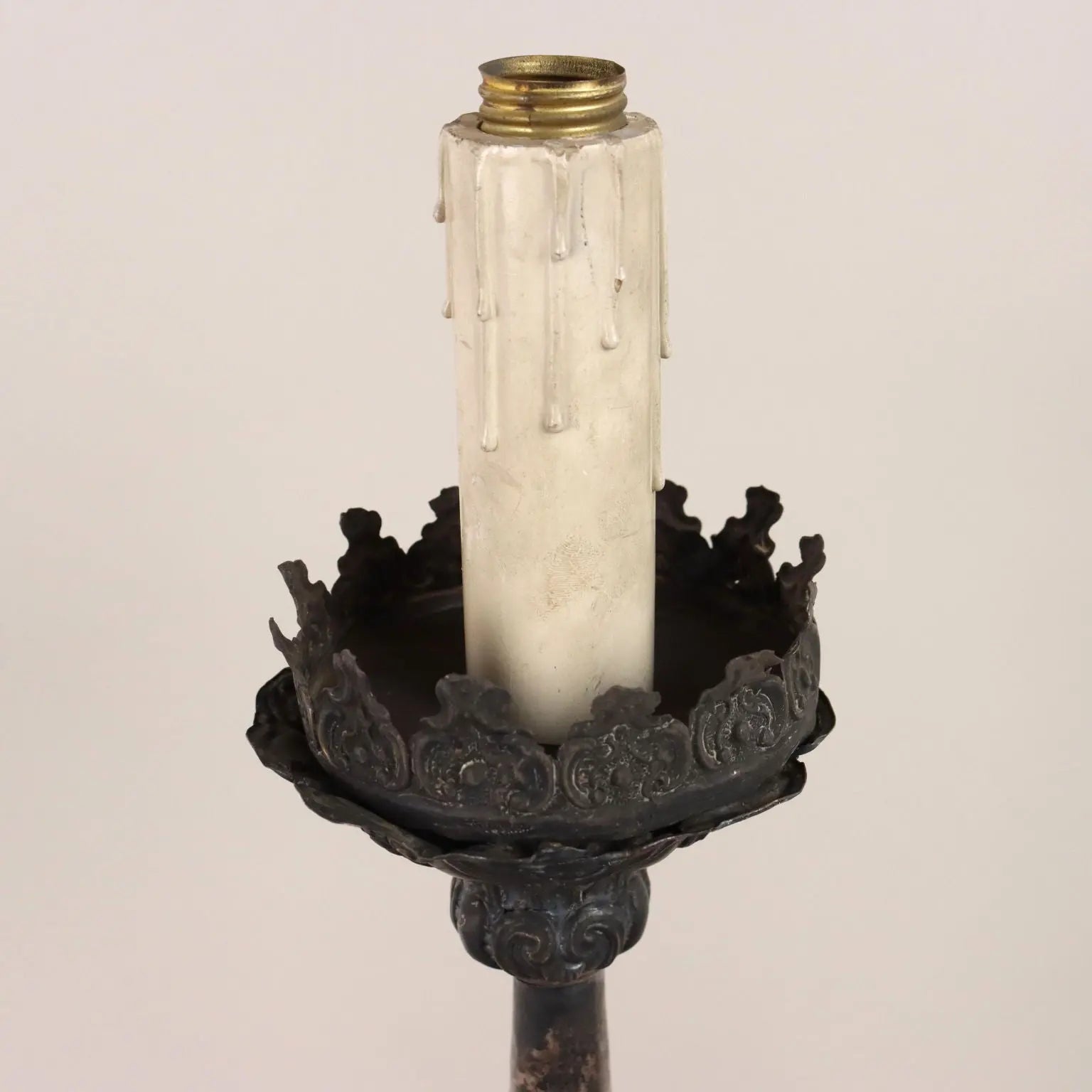Antique Baroque Candle Holder Sheeth Metal Italy XVIII-XIX Century - Italy, XVIII-XIX Century | Antiques | Fancy Goods