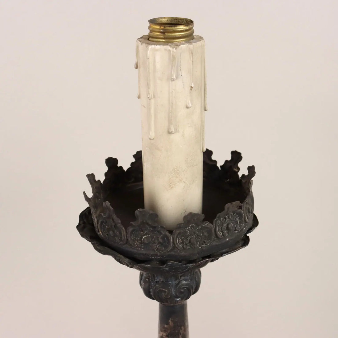Antique Baroque Candle Holder Sheeth Metal Italy XVIII-XIX Century - Italy, XVIII-XIX Century | Antiques | Fancy Goods