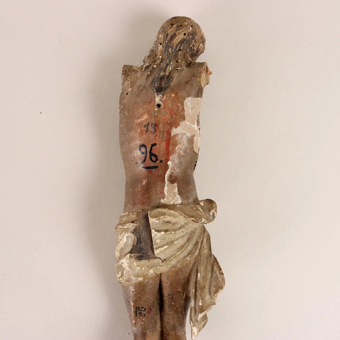 Antique Crucifix Lacquered and Carved Wood Italy XVIII Century - Italy, XVIII Century | Antiques | Fancy Goods