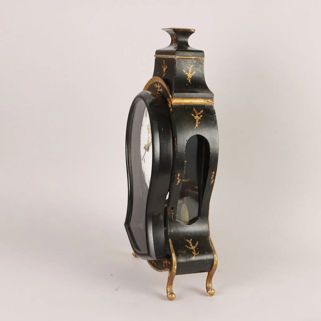 Antique Neuchateloise Pendulum Clock Bronze Decorations '800 - Switzerland, XVIII-XIX Century | Antiques | Fancy Goods