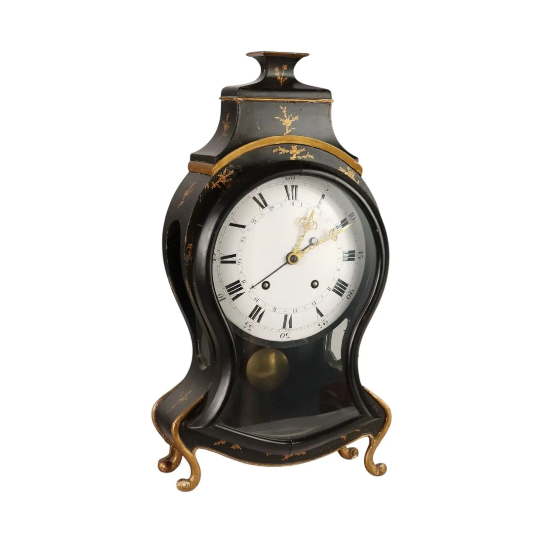 Antique Neuchateloise Pendulum Clock Bronze Decorations '800 - Switzerland, XVIII-XIX Century | Antiques | Fancy Goods