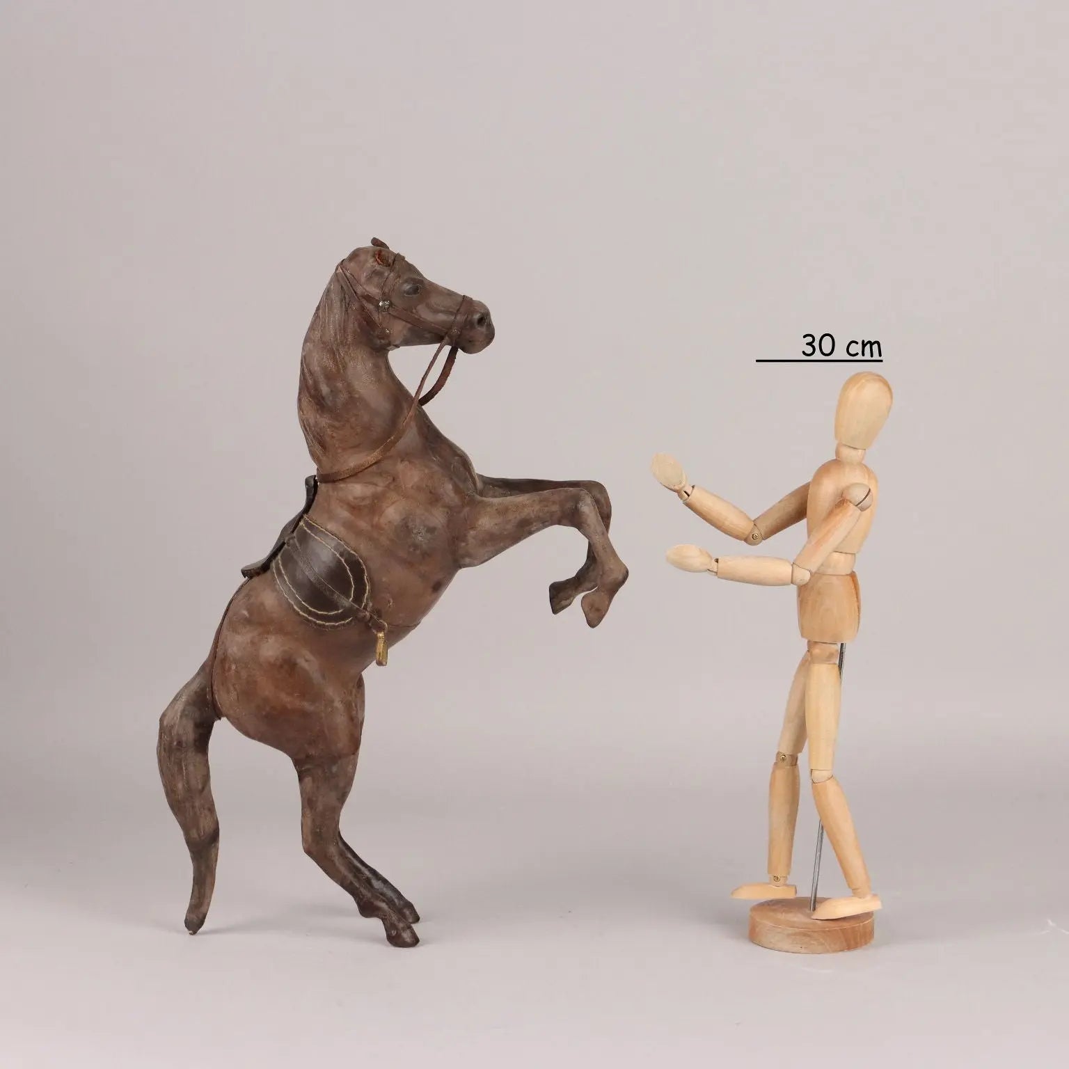 Leather Covered Prancing Horse Antique Italy XX Century - Italy, Early XX Century | Antiques | Fancy Goods