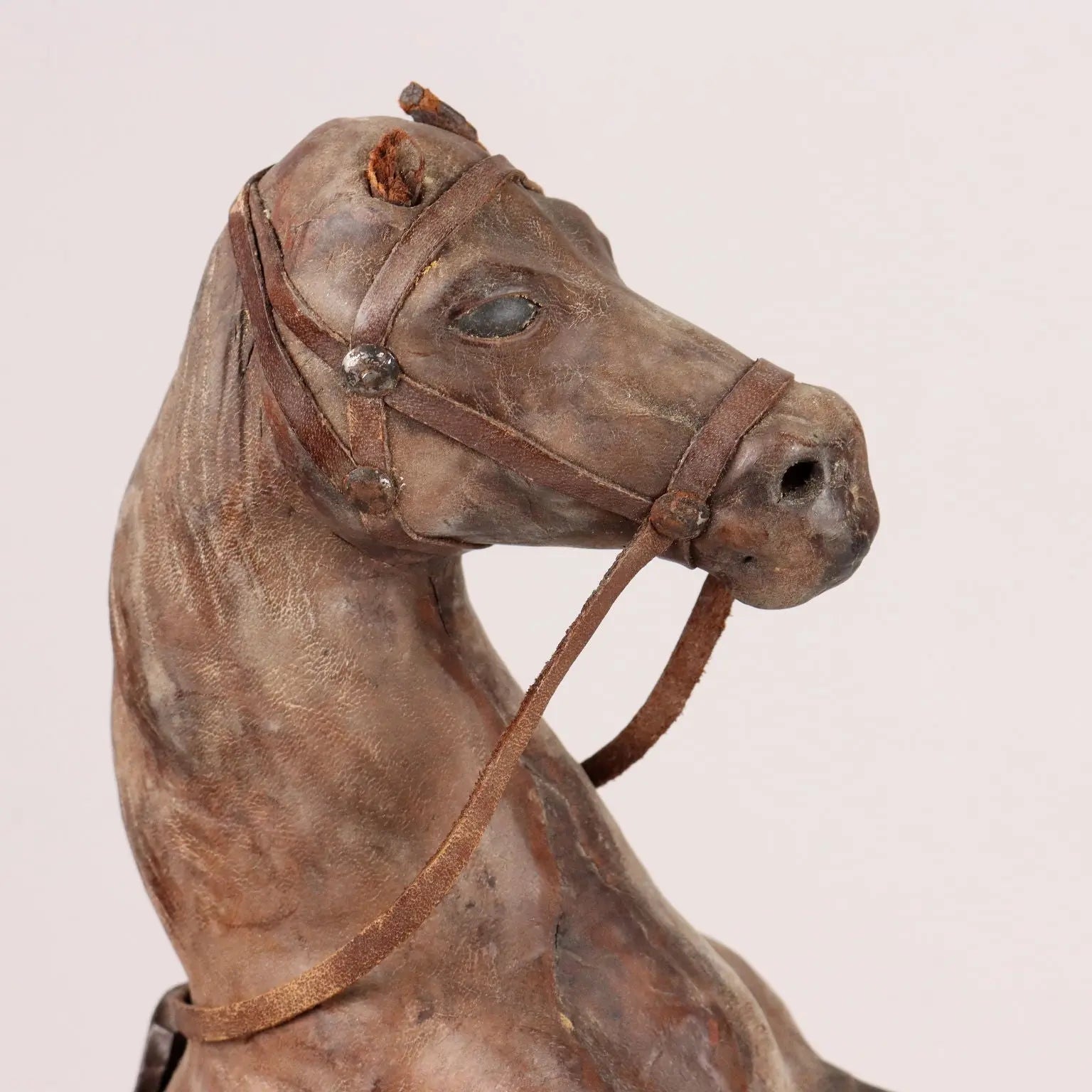 Leather Covered Prancing Horse Antique Italy XX Century - Italy, Early XX Century | Antiques | Fancy Goods