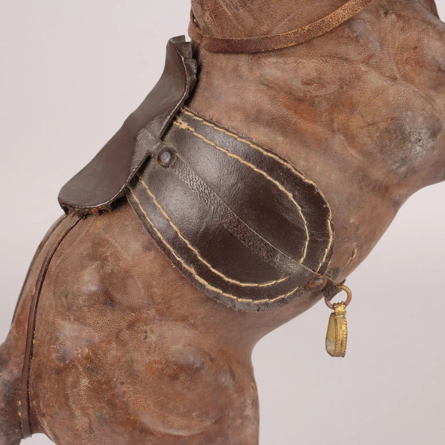 Leather Covered Prancing Horse Antique Italy XX Century - Italy, Early XX Century | Antiques | Fancy Goods