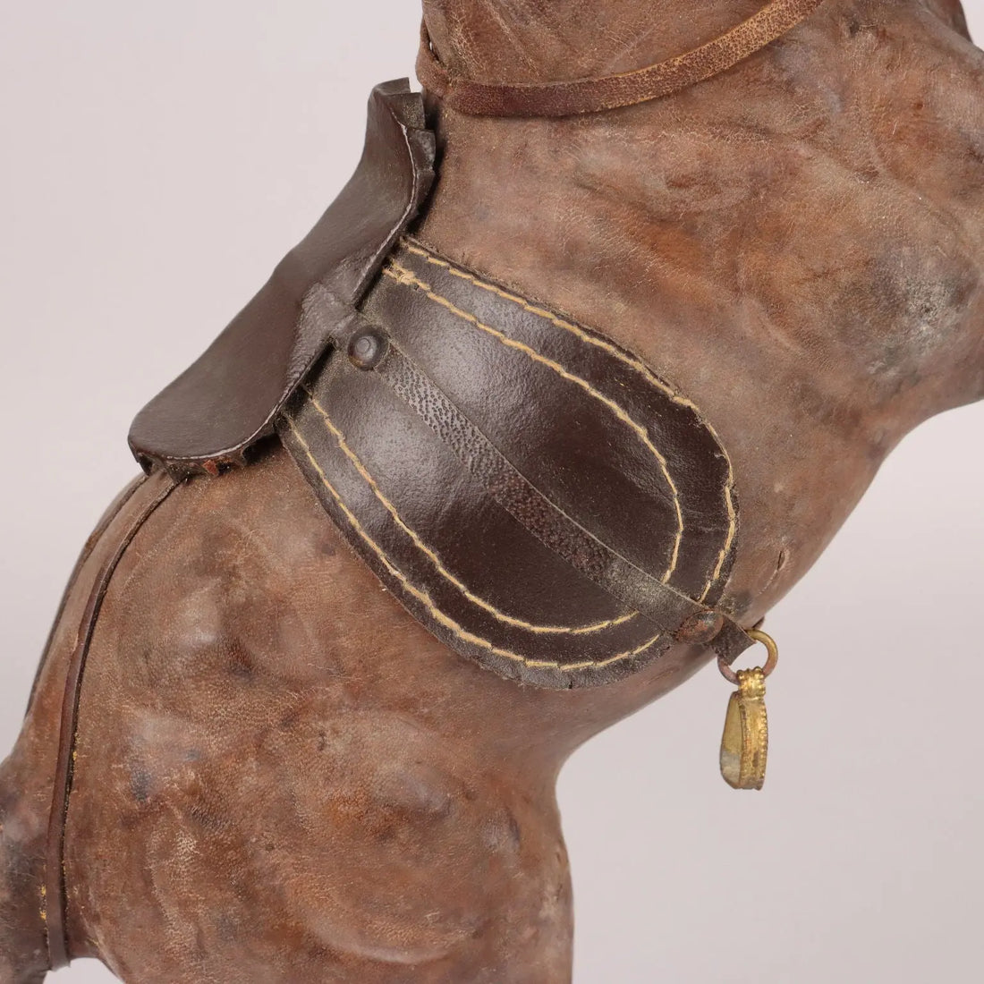 Leather Covered Prancing Horse Antique Italy XX Century - Italy, Early XX Century | Antiques | Fancy Goods