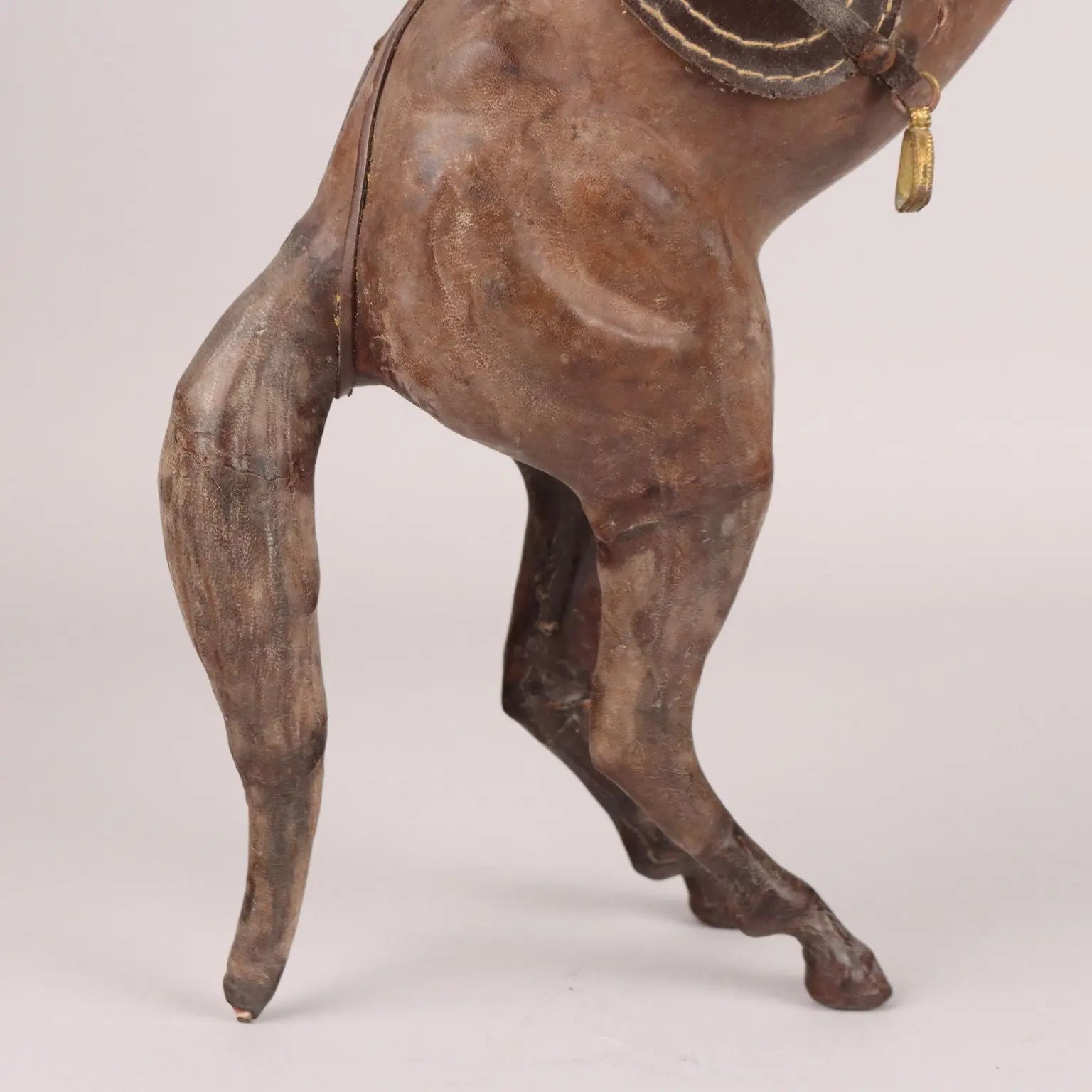 Leather Covered Prancing Horse Antique Italy XX Century - Italy, Early XX Century | Antiques | Fancy Goods