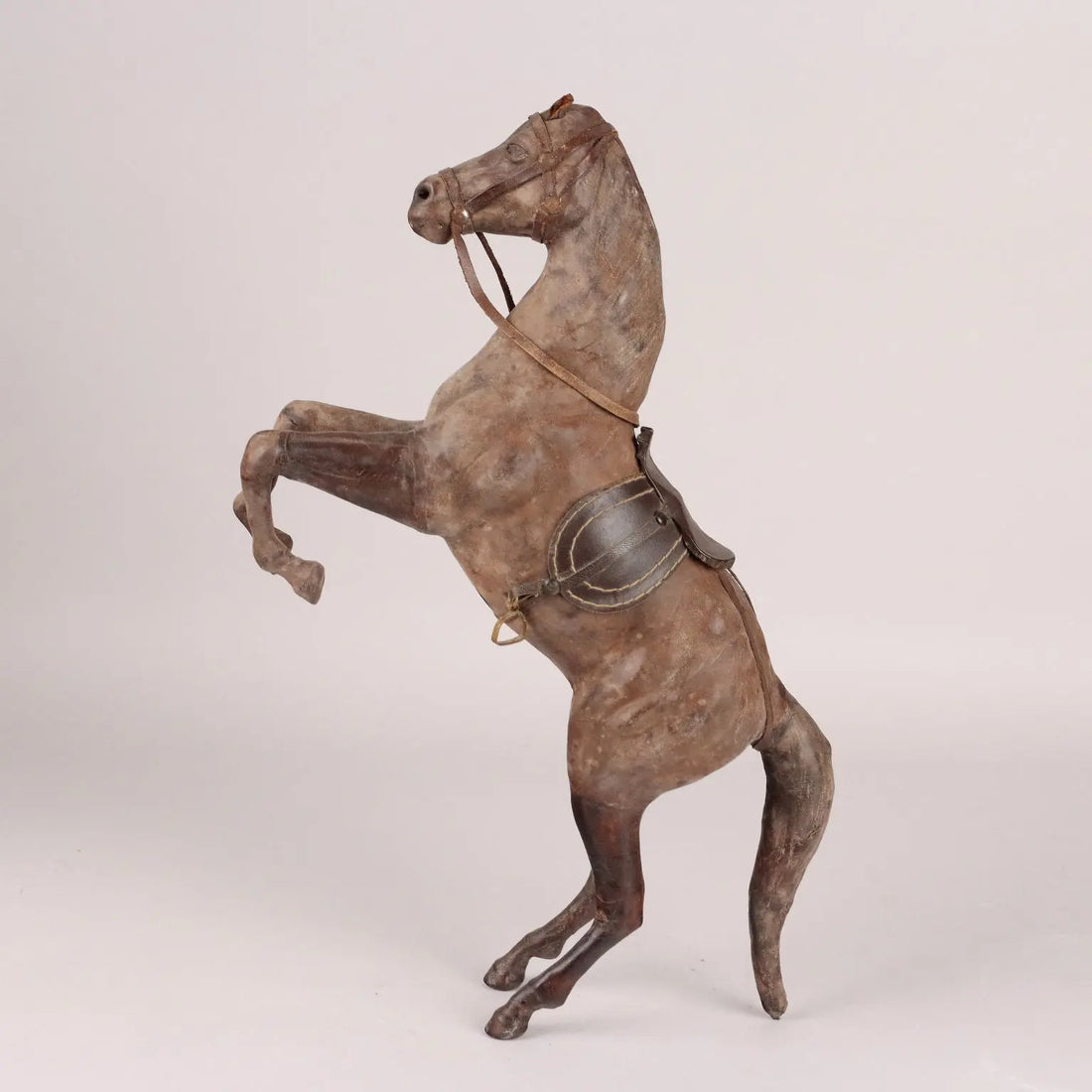 Leather Covered Prancing Horse Antique Italy XX Century - Italy, Early XX Century | Antiques | Fancy Goods