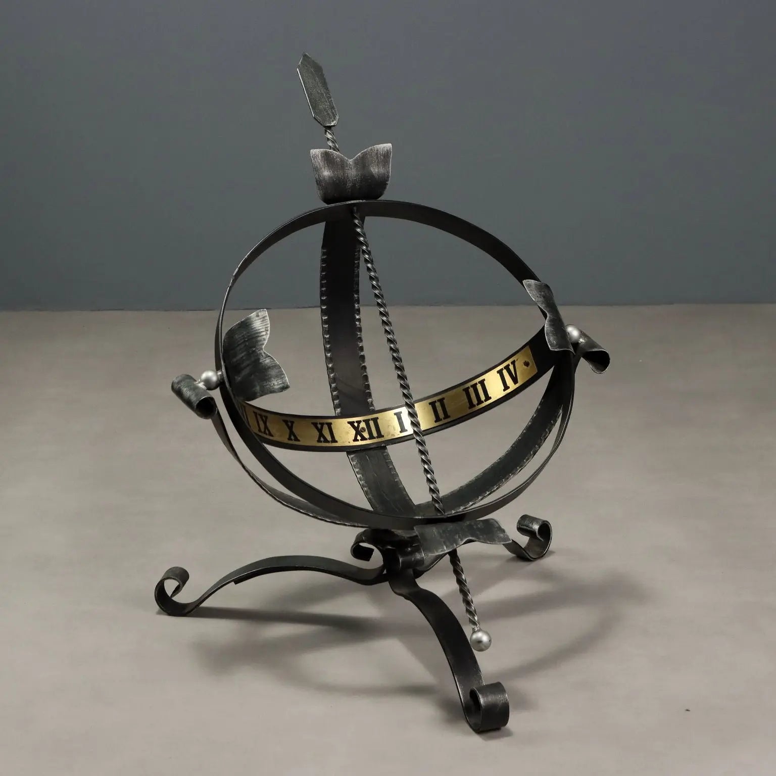 Antique Iron Sundial Wrought Iron Brass Europe XX Century - Northern Europe, Mid XX Century | Antiques | Fancy Goods