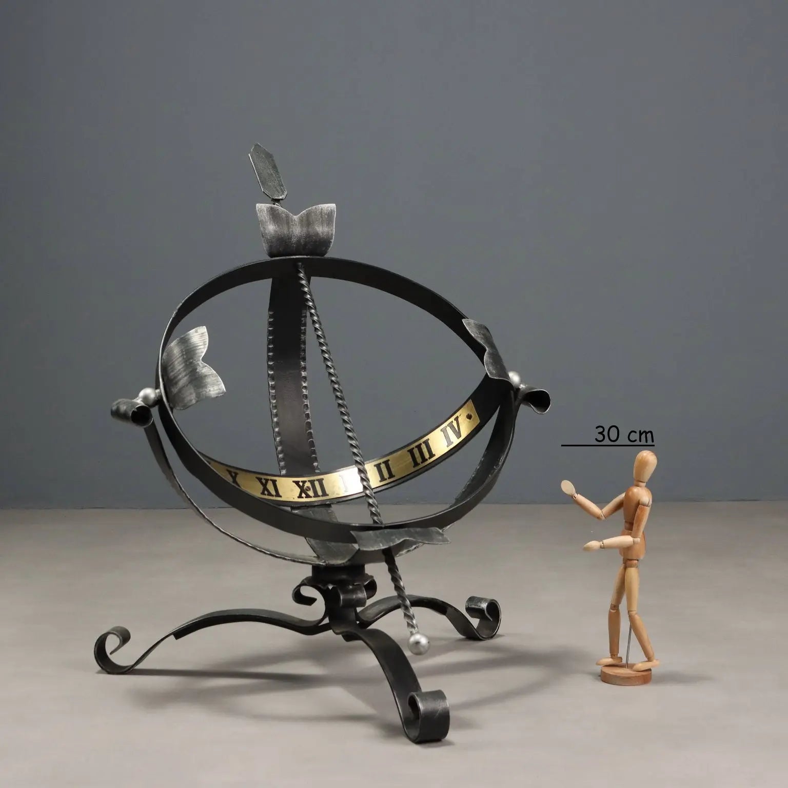 Antique Iron Sundial Wrought Iron Brass Europe XX Century - Northern Europe, Mid XX Century | Antiques | Fancy Goods