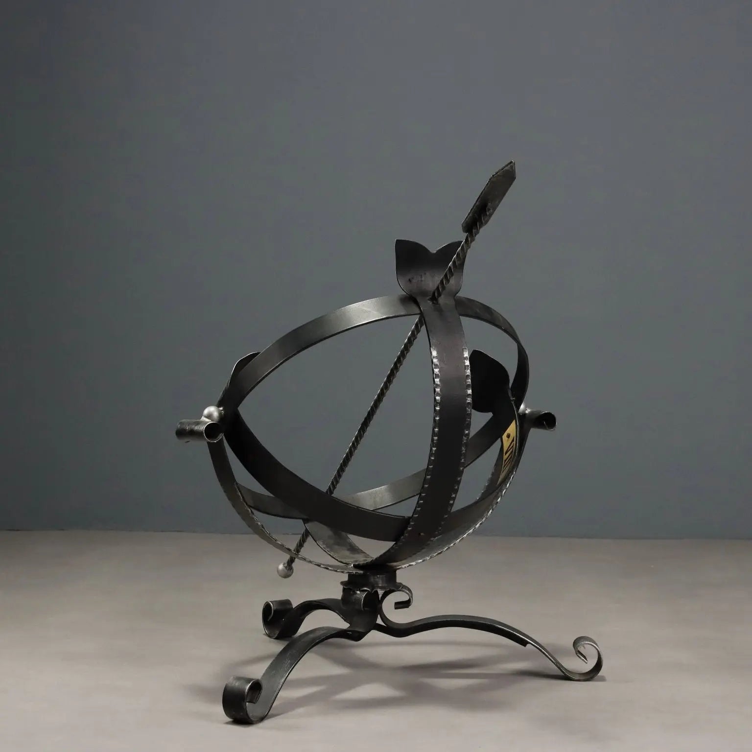 Antique Iron Sundial Wrought Iron Brass Europe XX Century - Northern Europe, Mid XX Century | Antiques | Fancy Goods