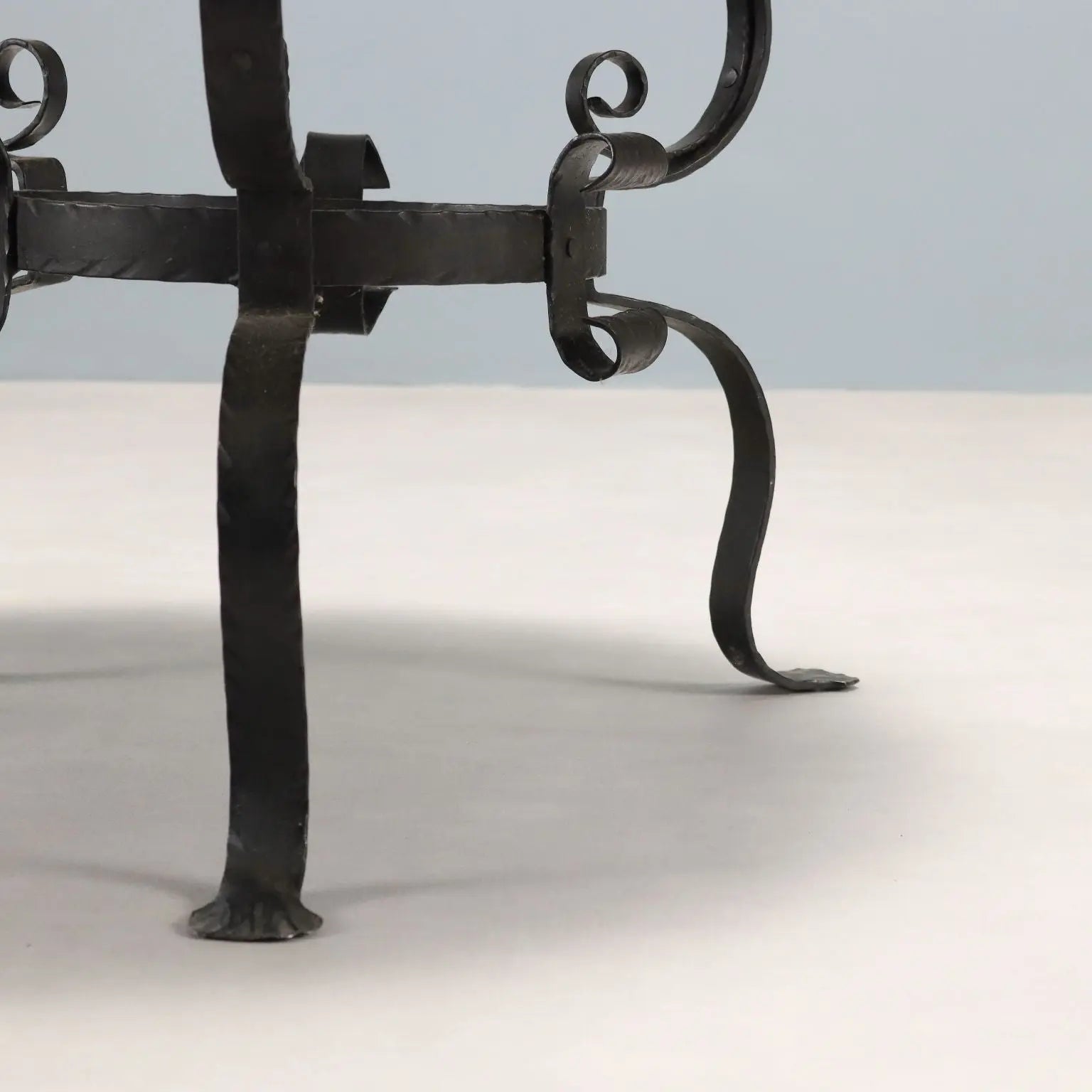 Mid-Century Iron and Copper Tripod Planter