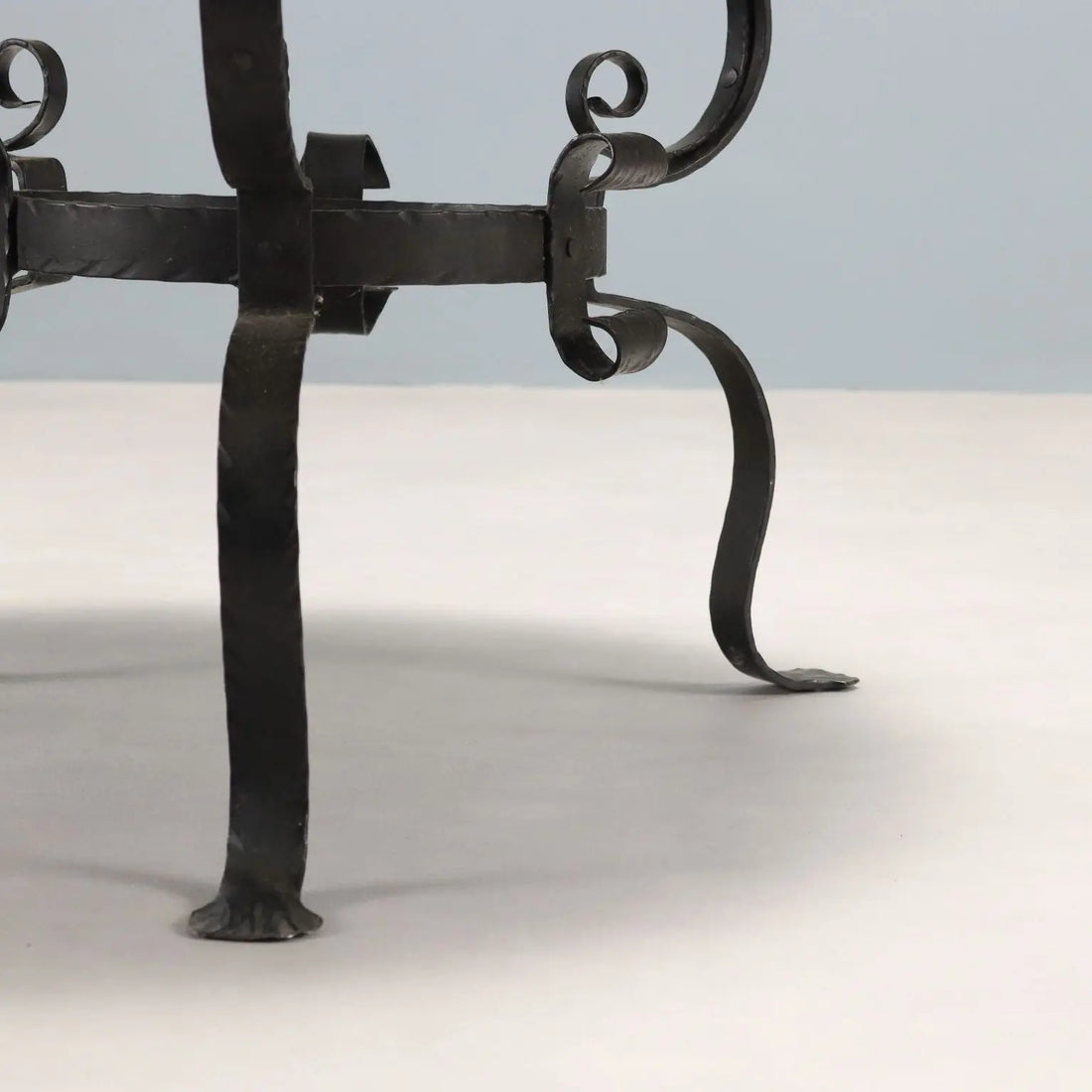 Mid-Century Iron and Copper Tripod Planter