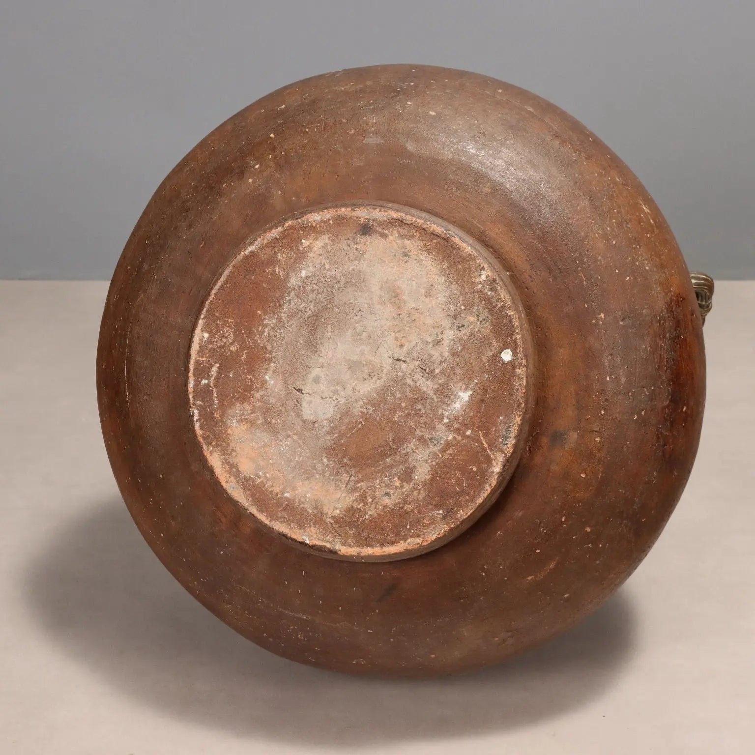 Terracotta Jar with Metal Handles