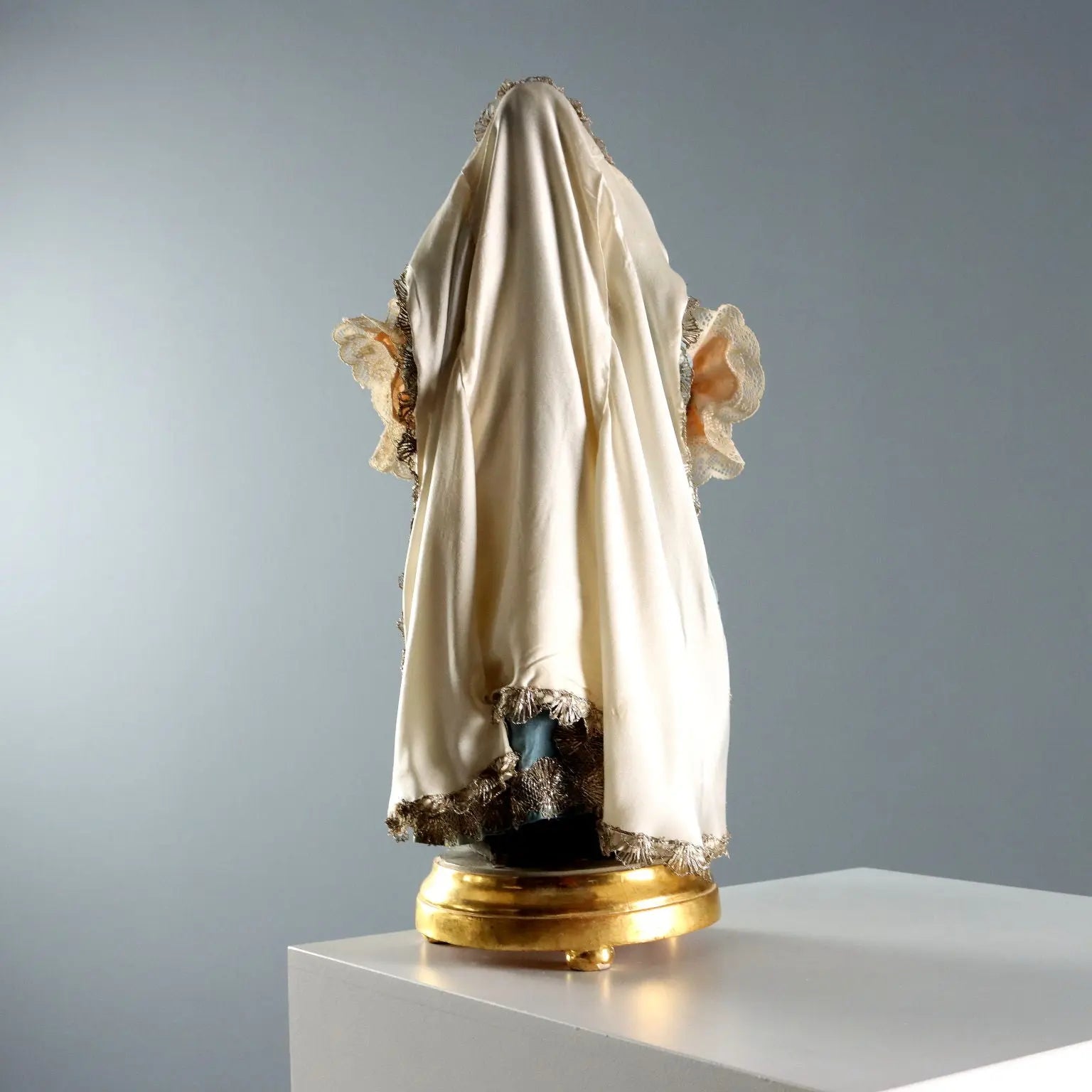 Antique Sculpture Virgin Mary with Child Wax Italy XIX Century - Italy, XIX Century | Antiques | Fancy Goods