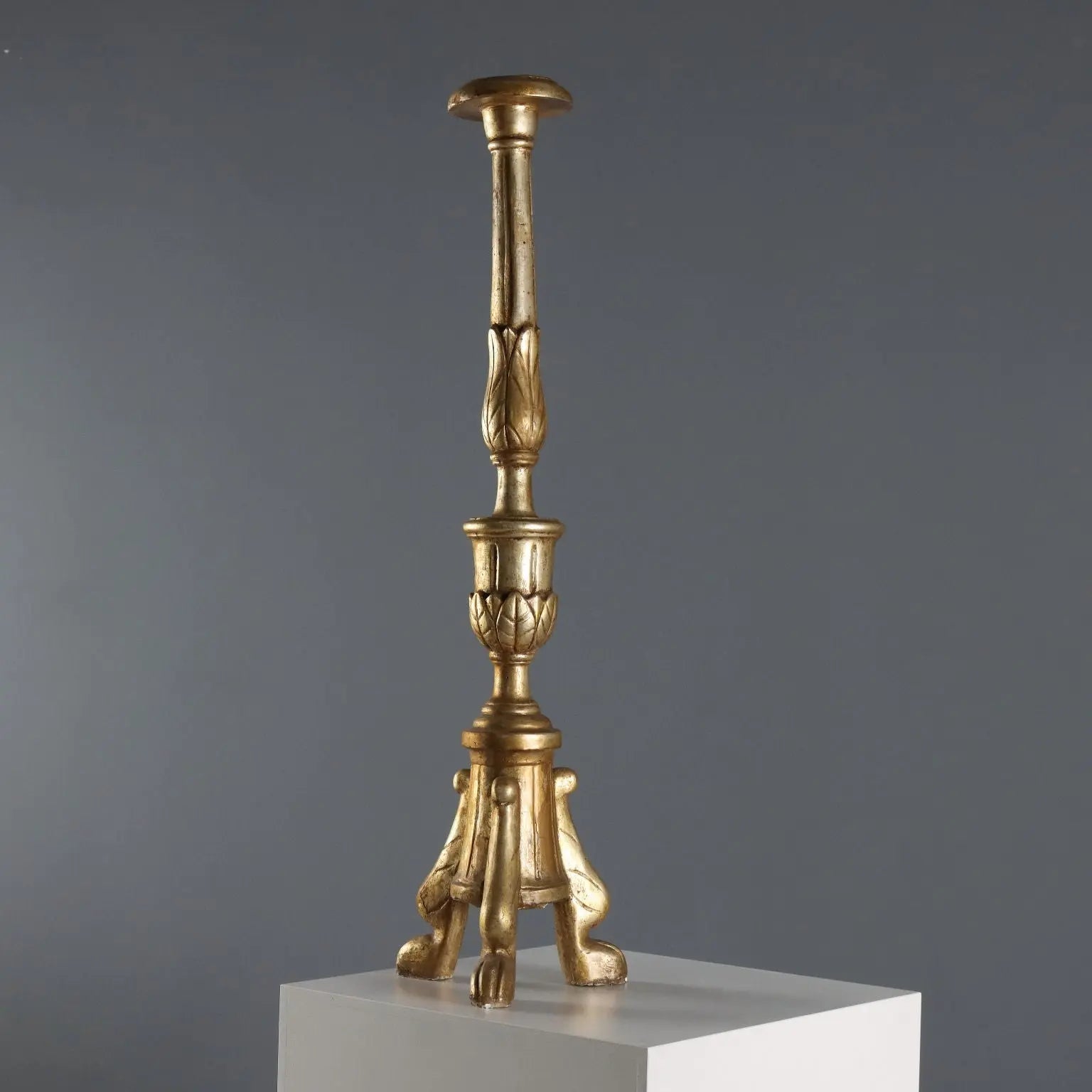 Gilded Wooden Torchère - Italy 19th Century