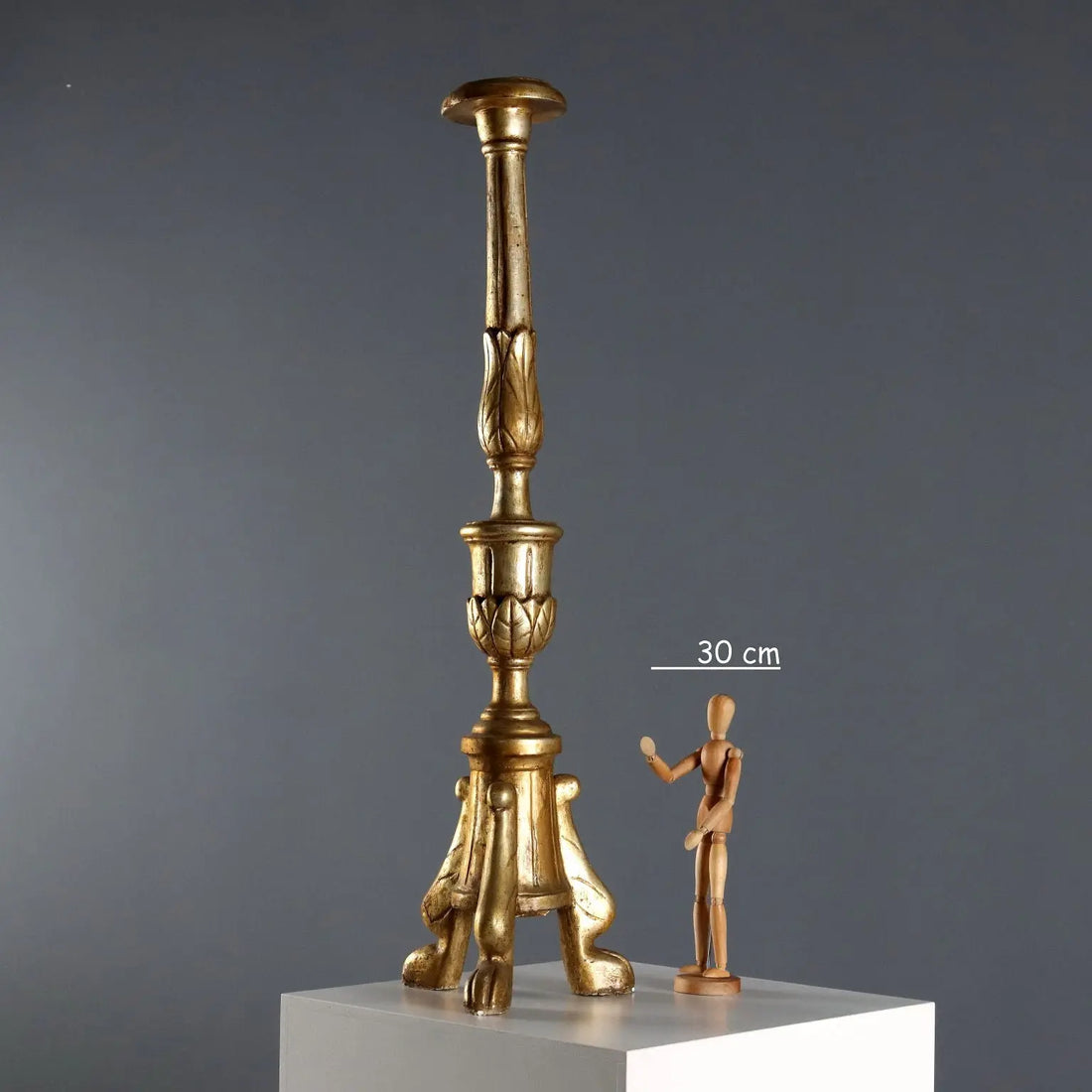Gilded Wooden Torchère - Italy 19th Century