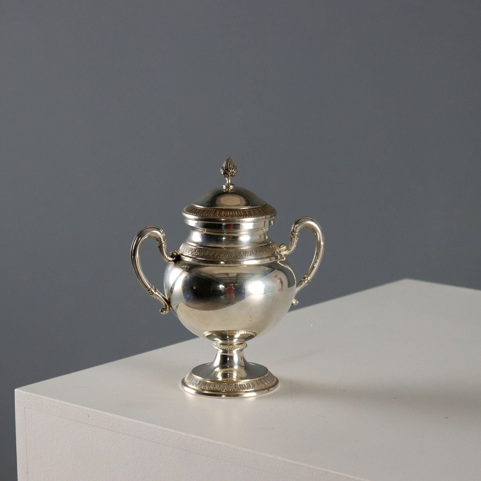 Antique Sugar Bowl Silver with Brand Italy XX Century - Italy, Late XX Century | Antiques  Fancy Goods