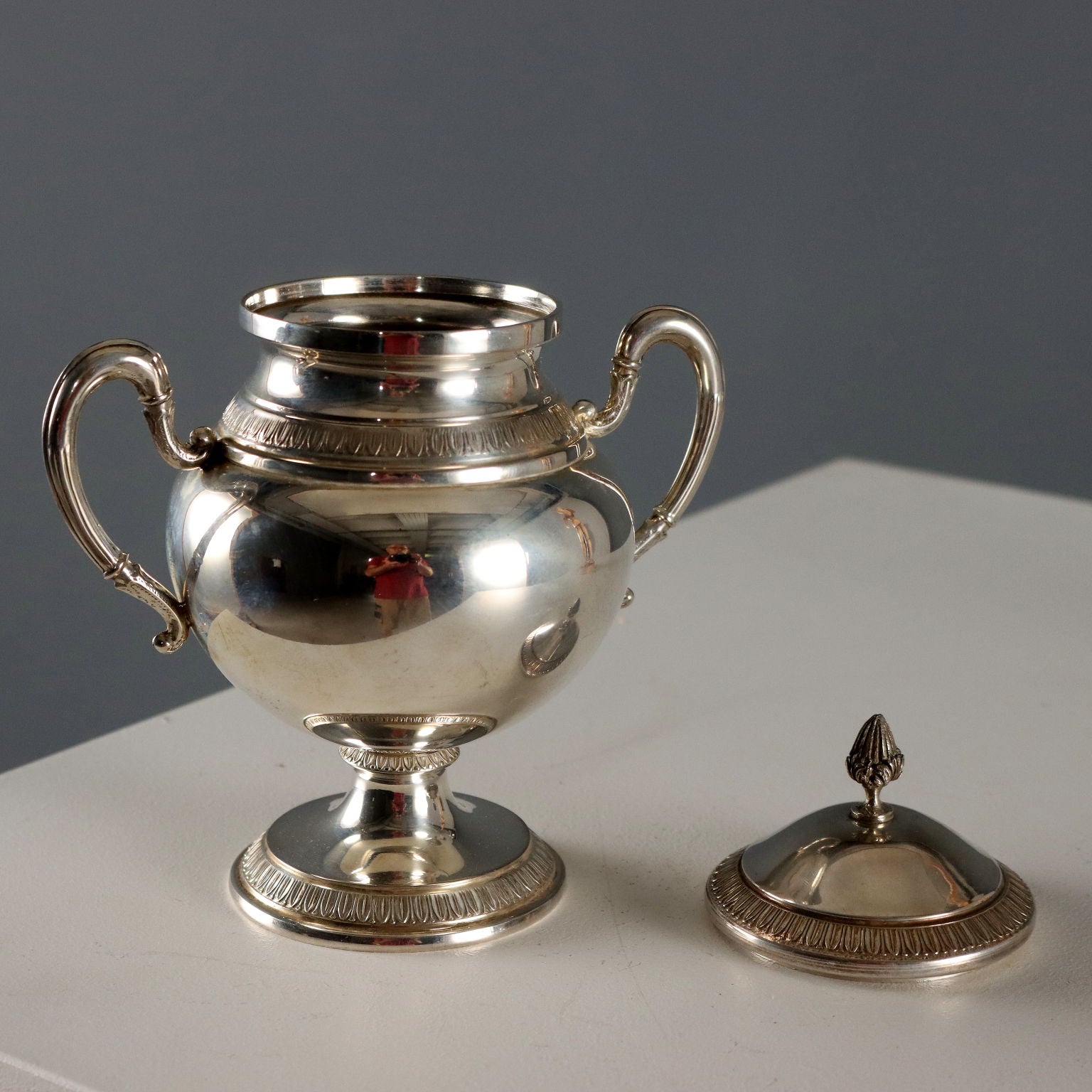 Antique Sugar Bowl Silver with Brand Italy XX Century - Italy, Late XX Century | Antiques  Fancy Goods