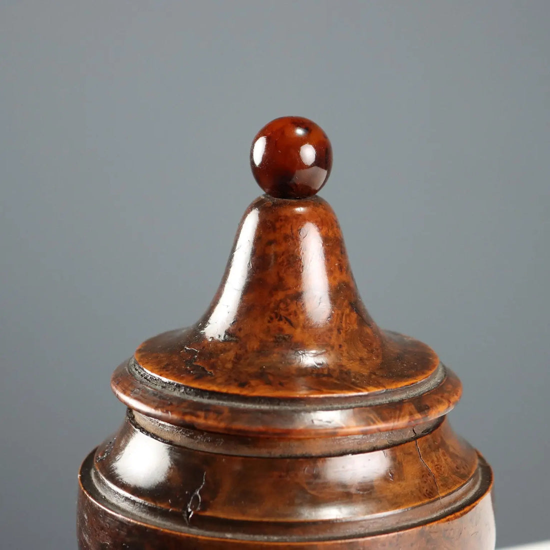 Walnut Burl Tobacco Jar - Late 1800s