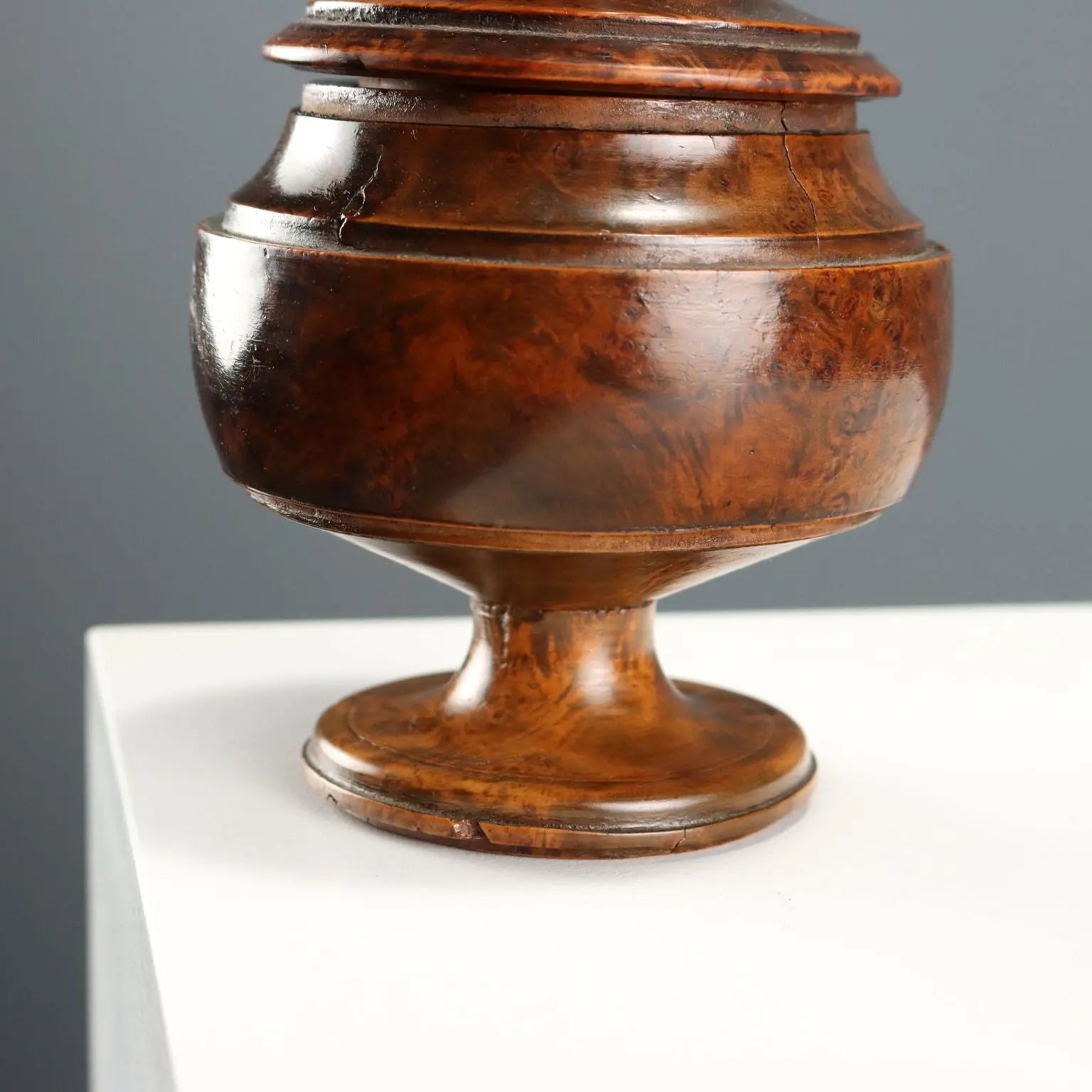 Walnut Burl Tobacco Jar - Late 1800s