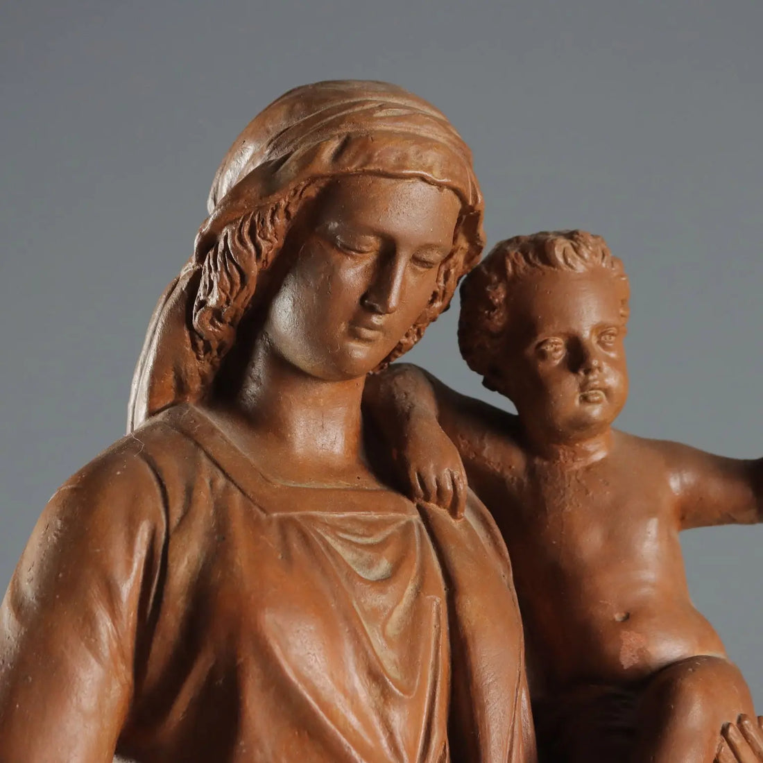 Madonna with Child in Terracotta - Italy '50s