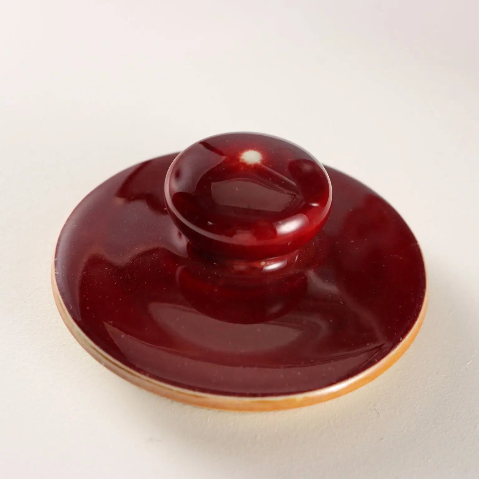 Ritual Red Porcelain Potiche - China 20th Century