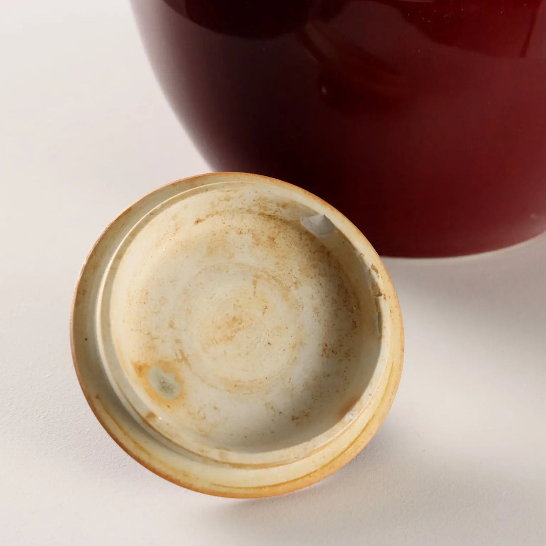 Ritual Red Porcelain Potiche - China 20th Century