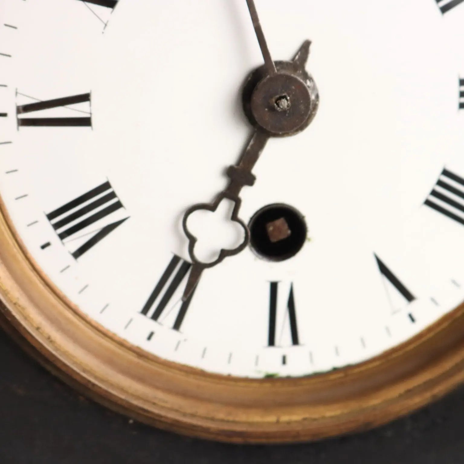 Antique Desk Clock Black Marble Metal Glass XIX Century - France, XIX-XX Century | Antiques | Fancy Goods